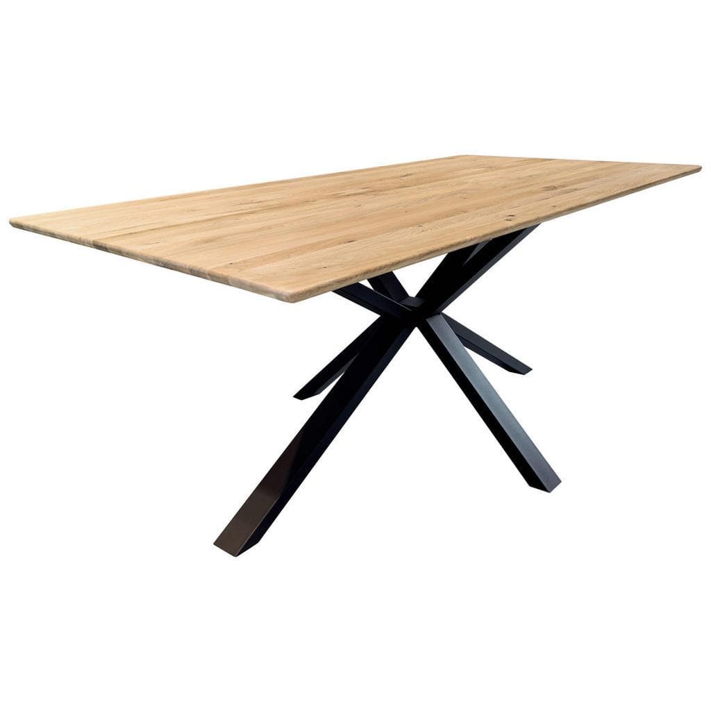 Linea Natura Esstisch Schwarz Eiche Massiv Rechteckig Sternfuß