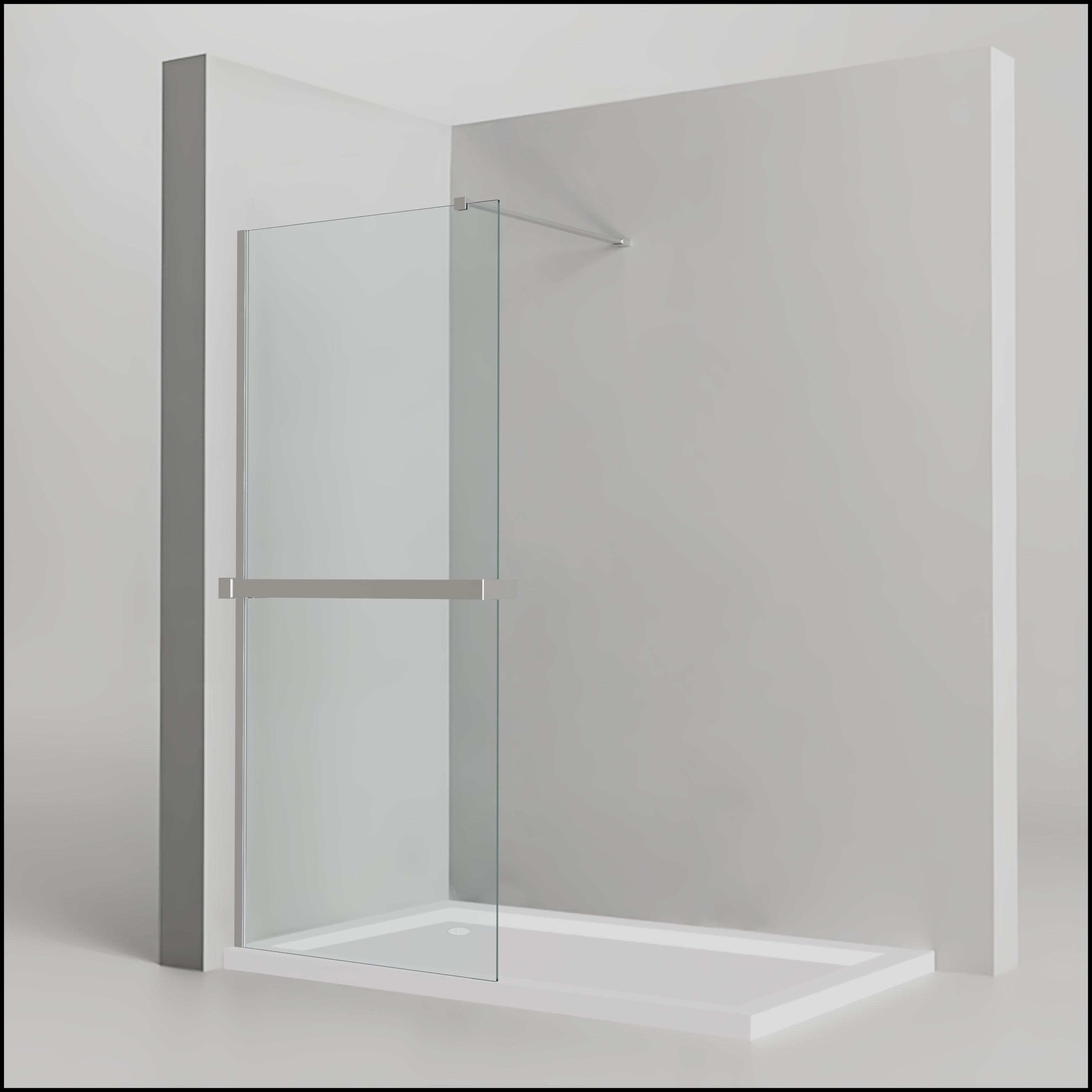 Walk-in-Dusche WELLTIME Trento Deluxe Chromfarben