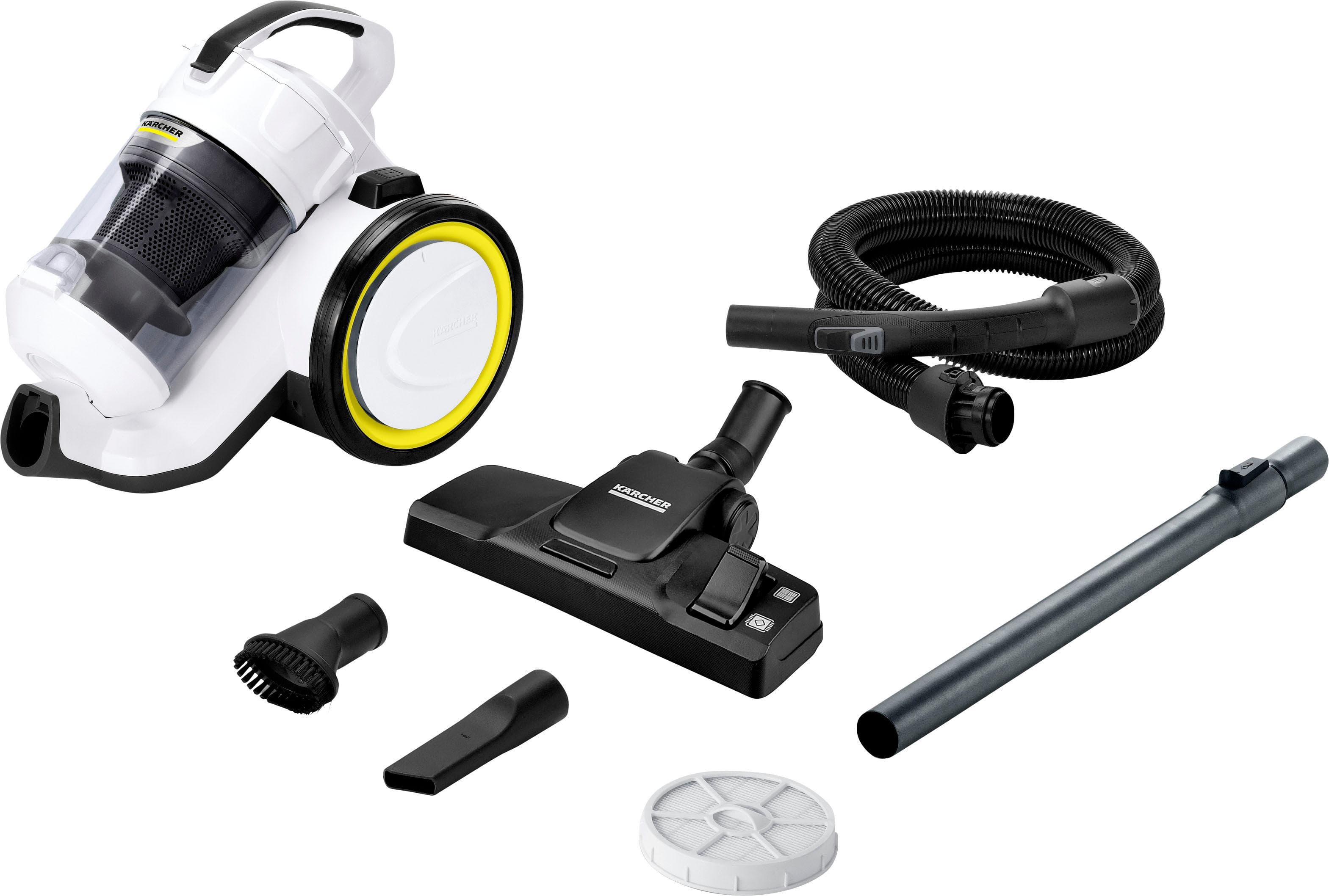 Kärcher Bodenstaubsauger VC 3 Schwarz-Weiß Zyklon-Staubsauger