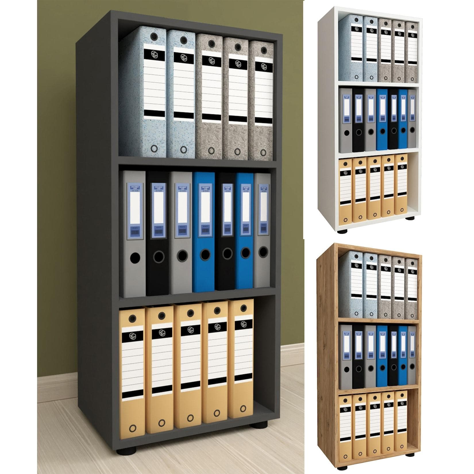 VCM Büroregal ULAS Platzsparender Aktenschrank