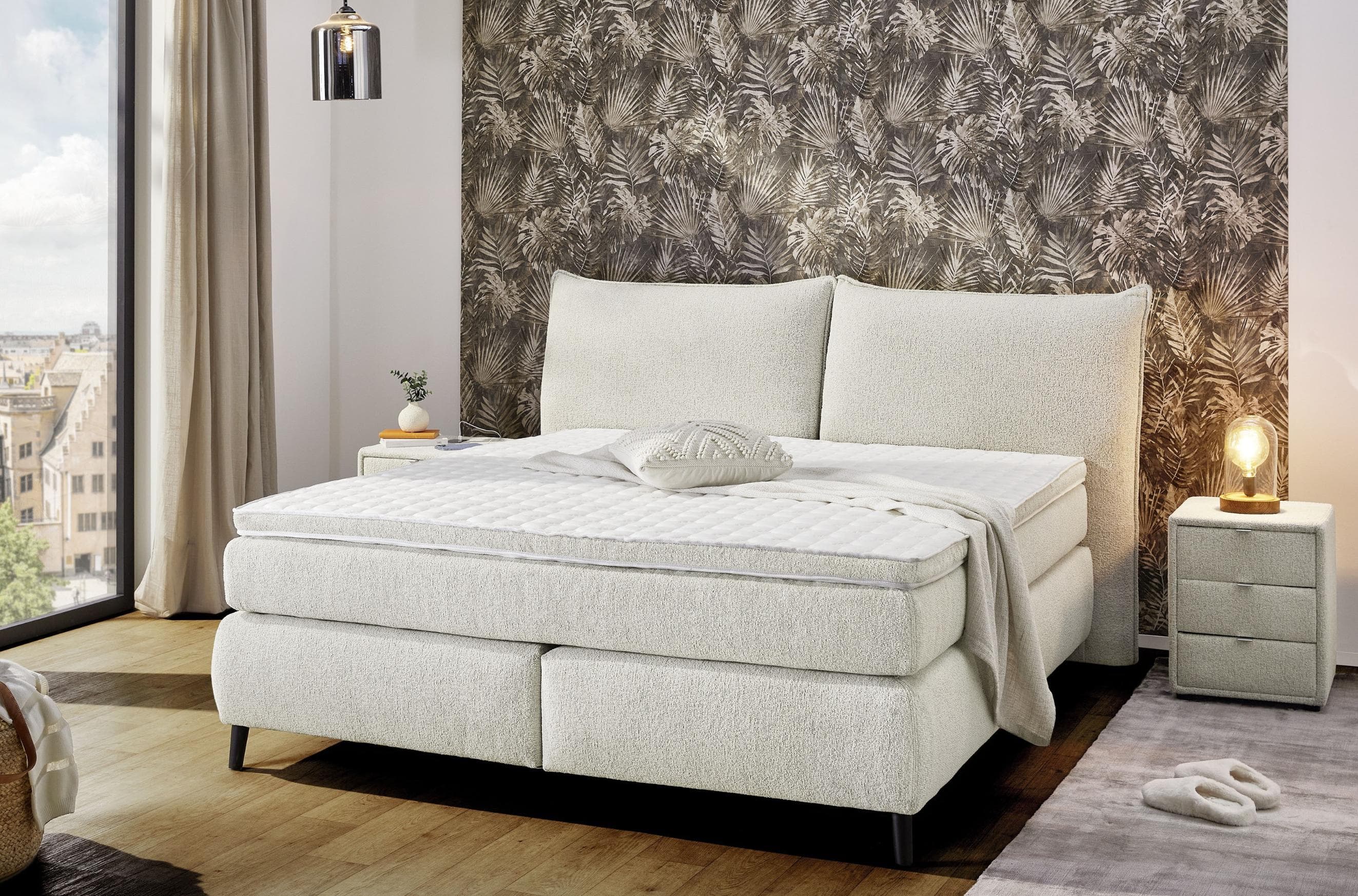 Boxspringbett mit TTFK-Matratze und KS-Topper