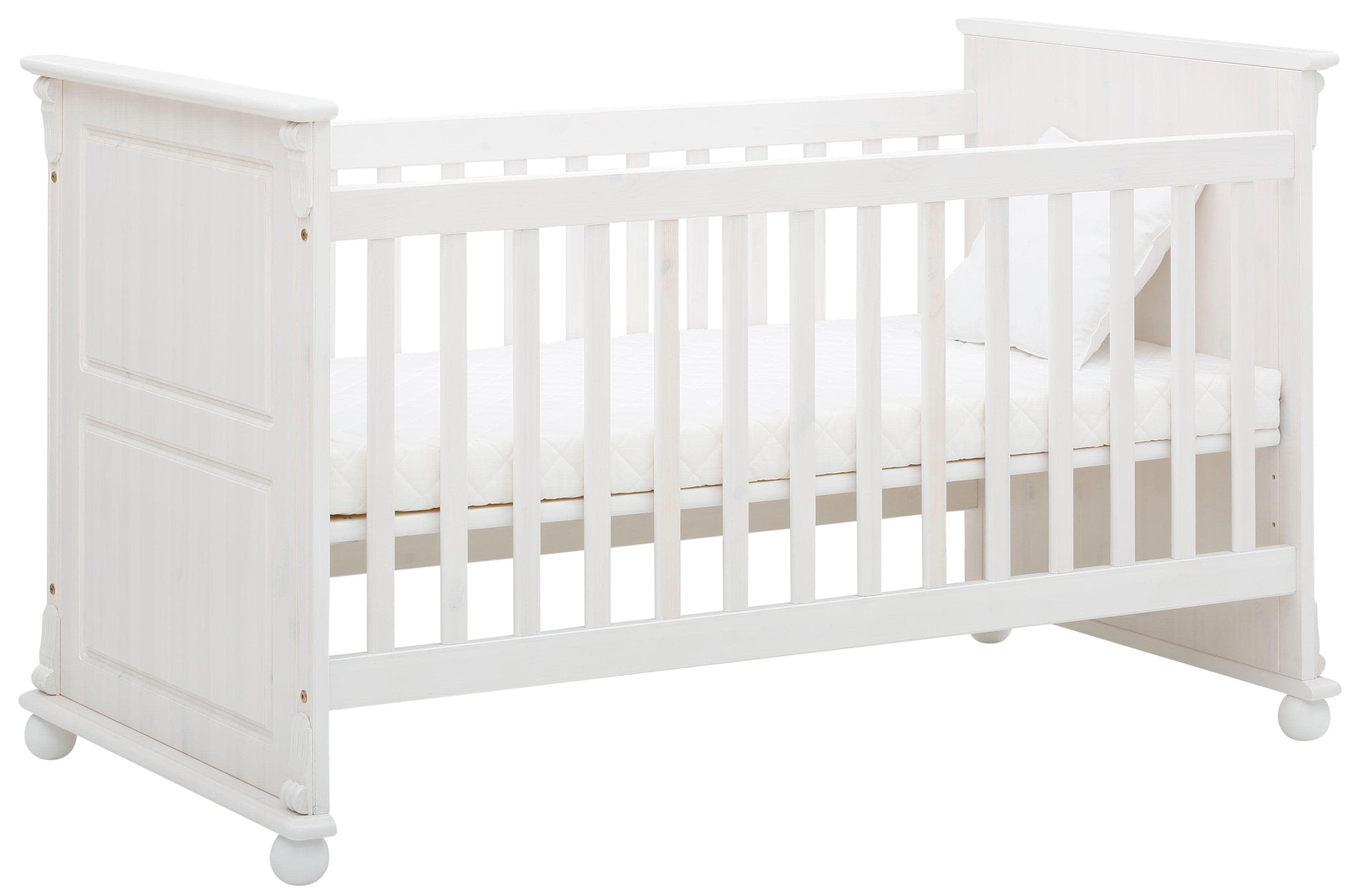 Babybett OTTO HOME Aimo Landhausstil Weiß Massivholz