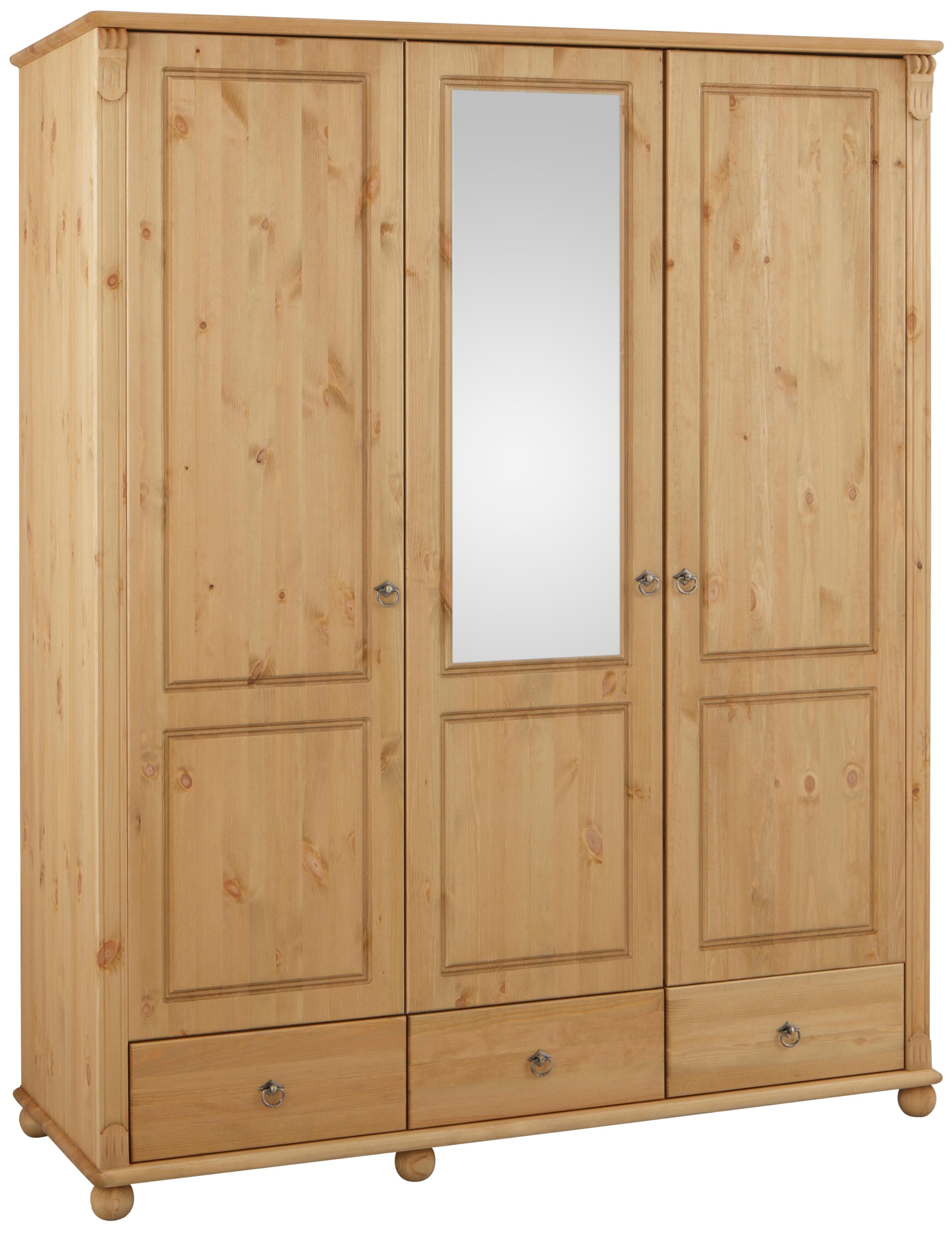OTTO HOME Kleiderschrank Tessin 3-türig Kiefer massiv mit Spiegel