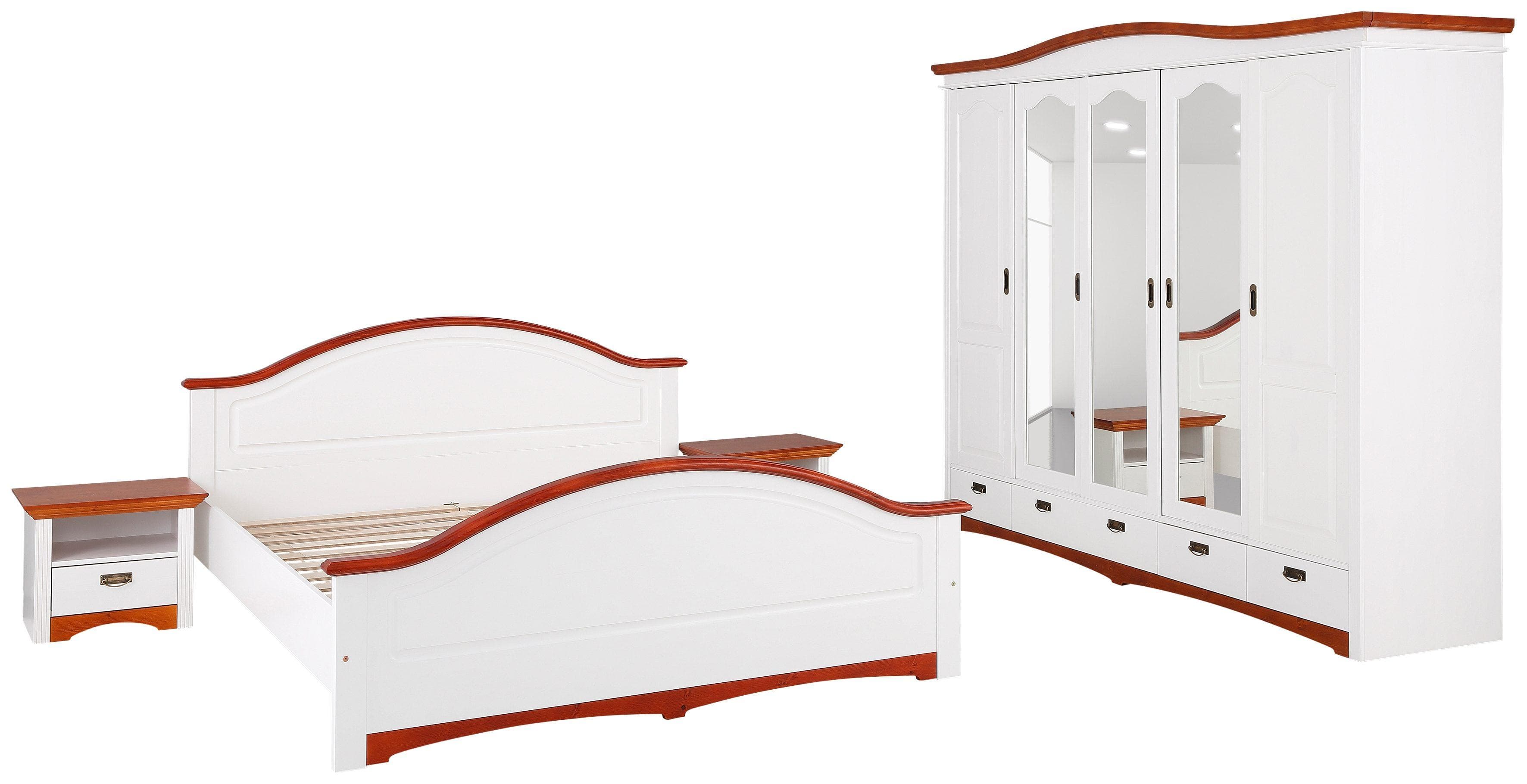 OTTO HOME Konrad Schlafzimmer-Set 4-tlg. Weiß Kiefer