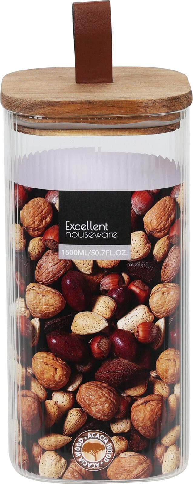 Vorratsdose Glas Bambus 750 ml