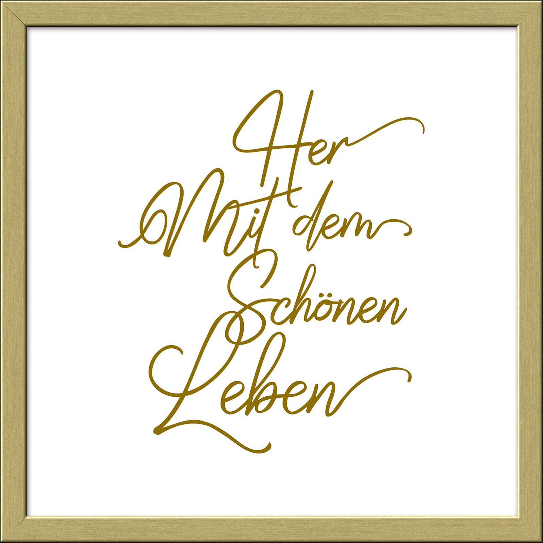 Gerahmtes Bild SCHÖNES LEBEN Mehrfarbig Pro Art