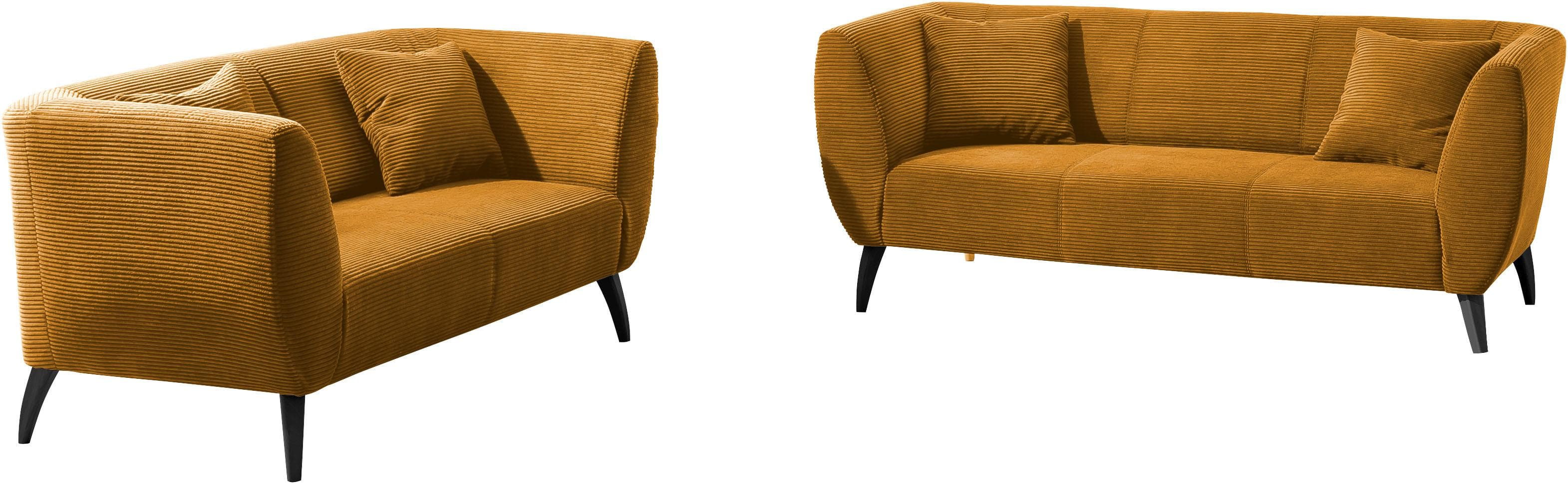 Home Affaire Polstergarnitur Colori Set Gold 3-Sitzer 2-Sitzer