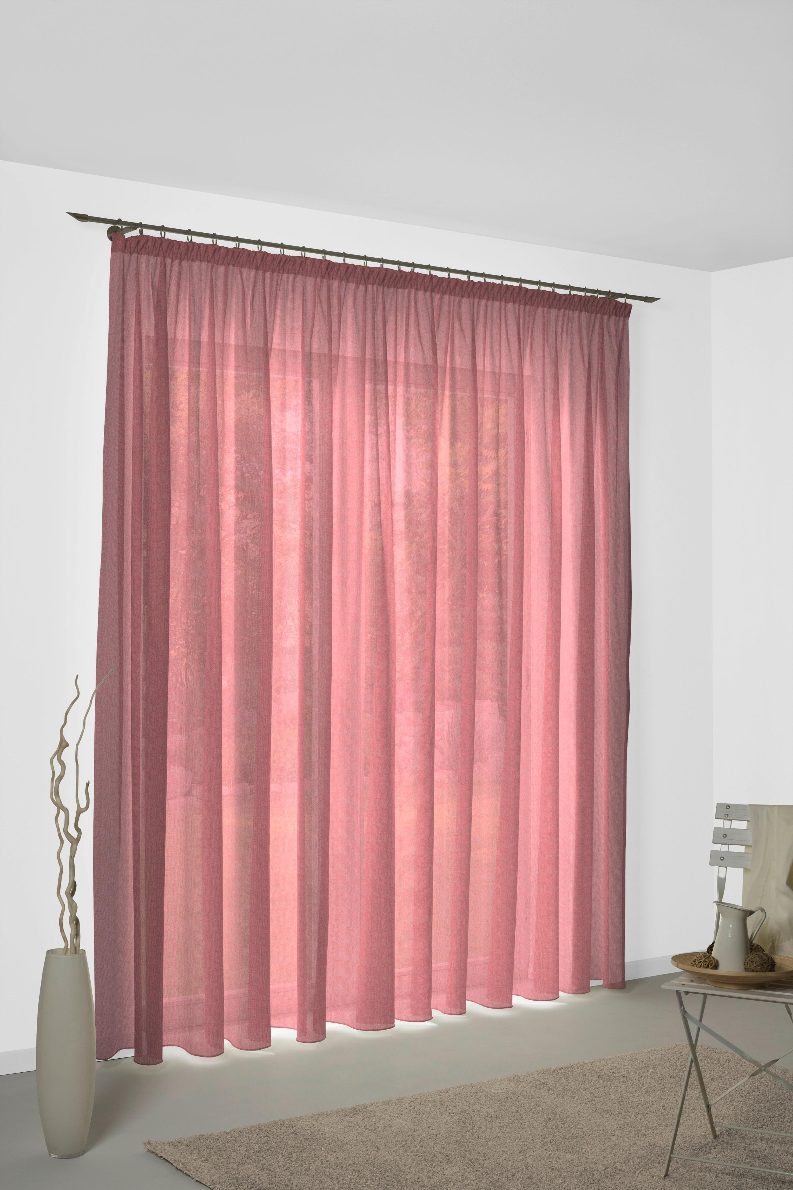 WIRTH Vorhang Sunday Rot Jacquard Gardine