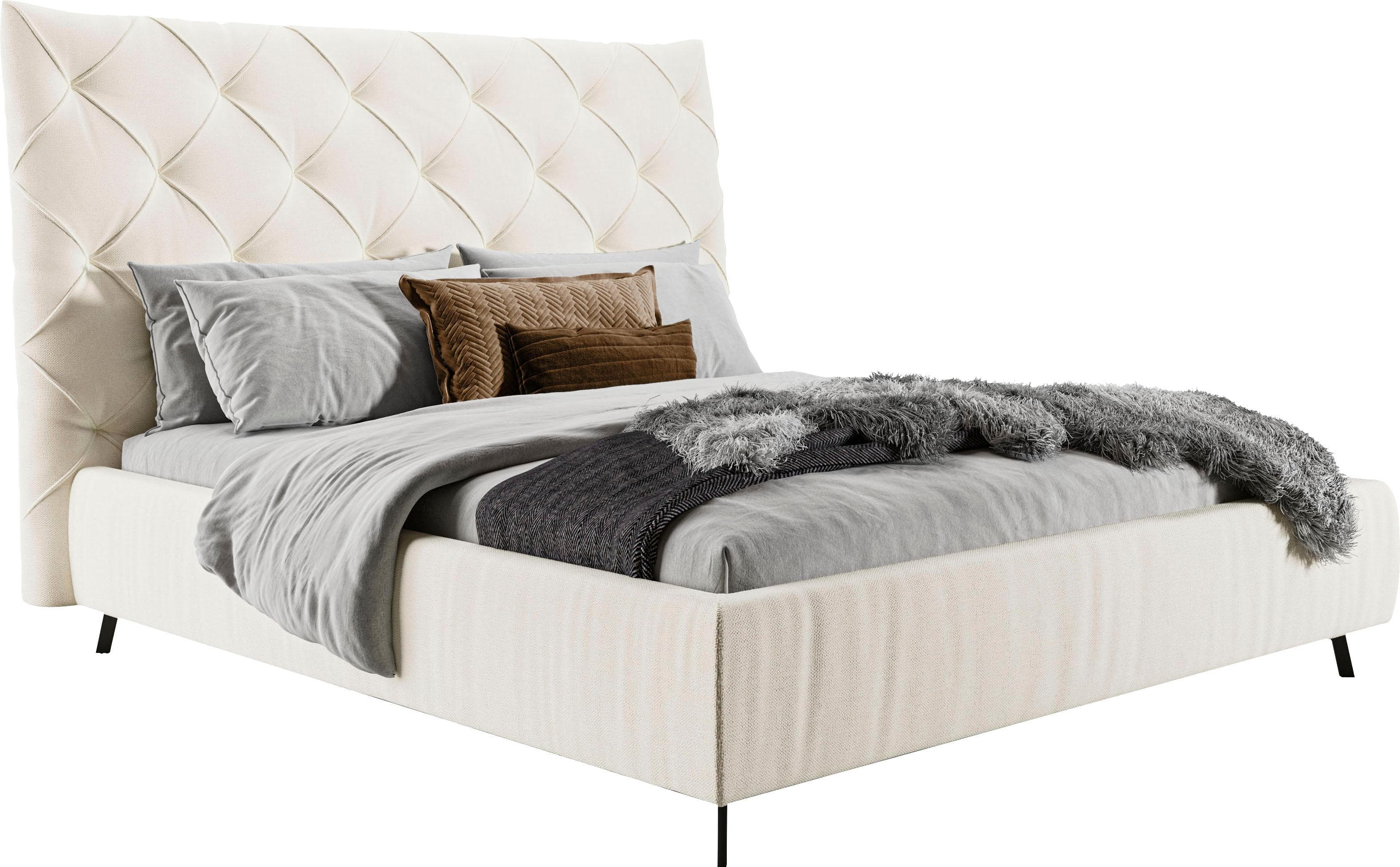 Home Affaire Polsterbett Maxime Beige 200x220 cm mit Klettverschluss