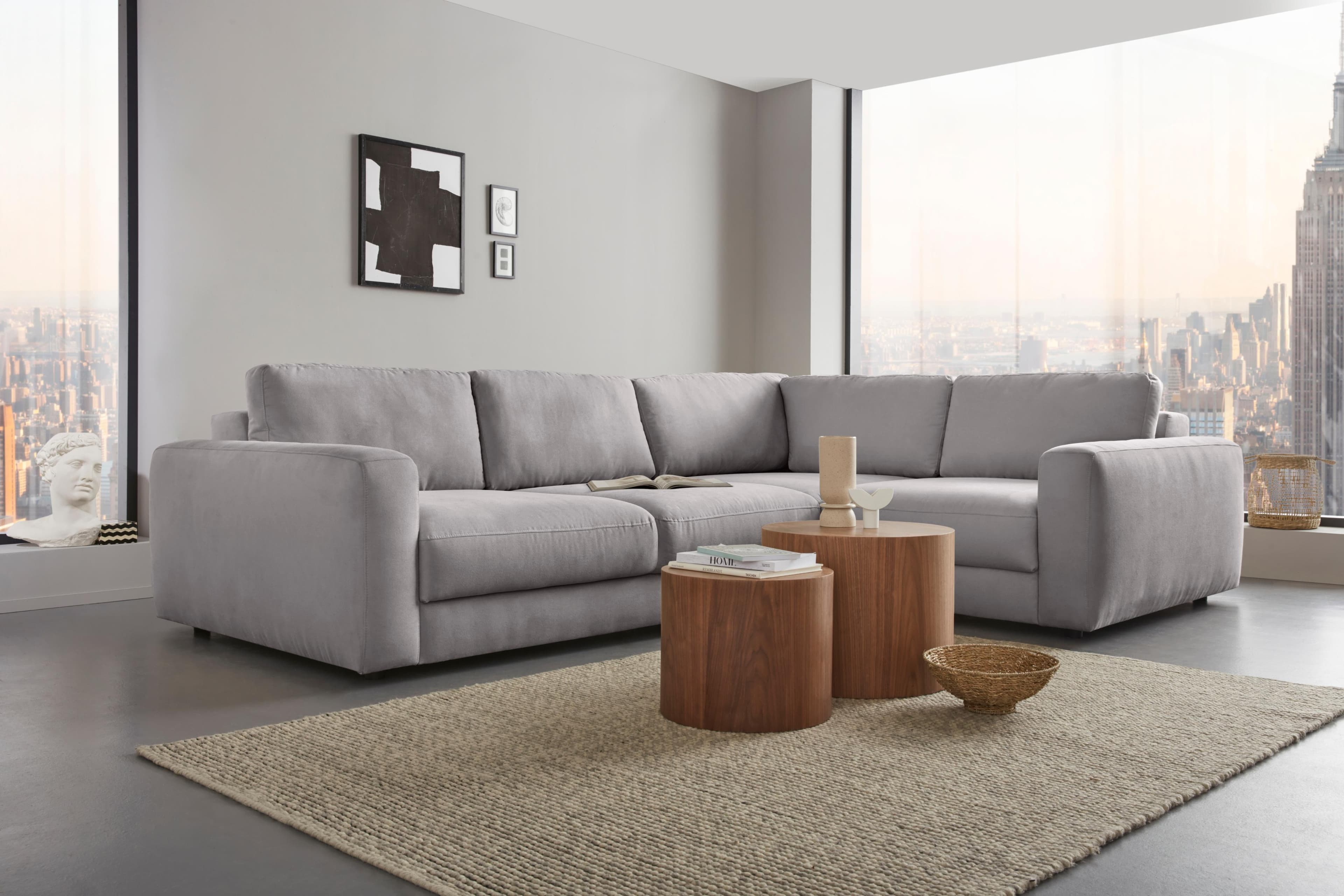 Home Affaire Bloomfield Ecksofa L-Form Grau Mega Polsterecke