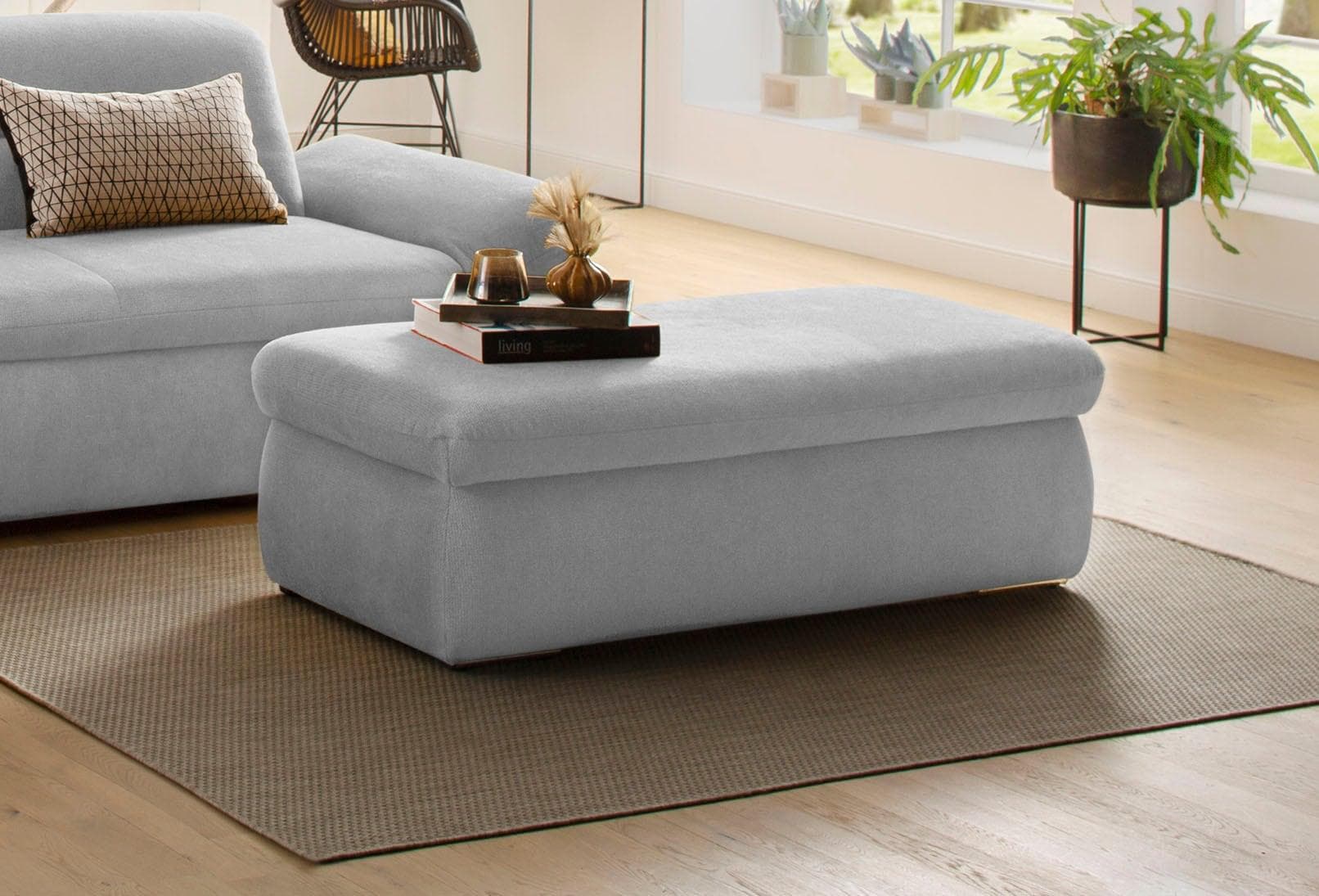 HOME AFFAIRE Polsterhocker Avesa hellgrau mit Stauraum