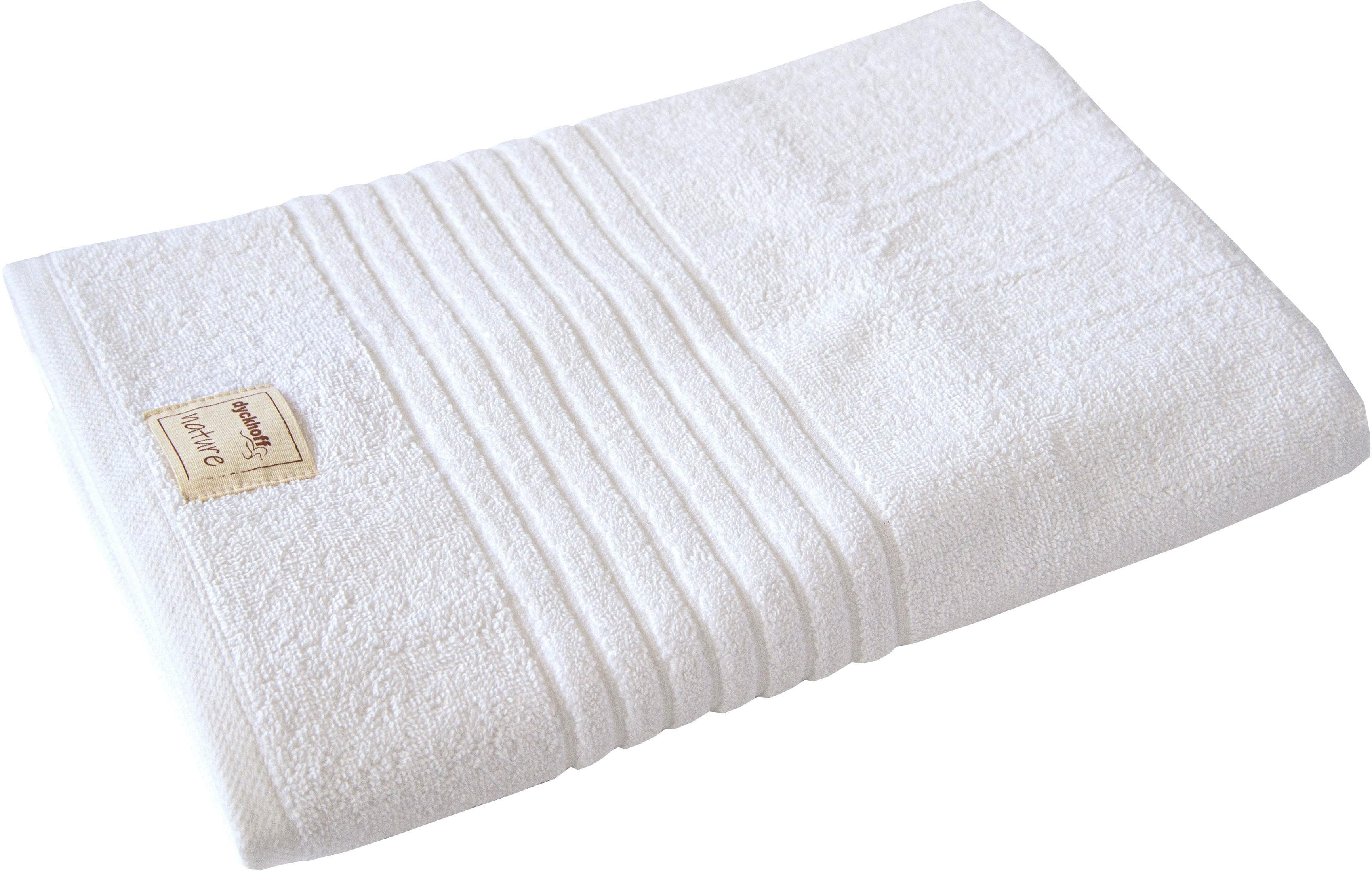 DYCKHOFF Nature Duschtuch Weiß Frottier 100% Bio-Baumwolle