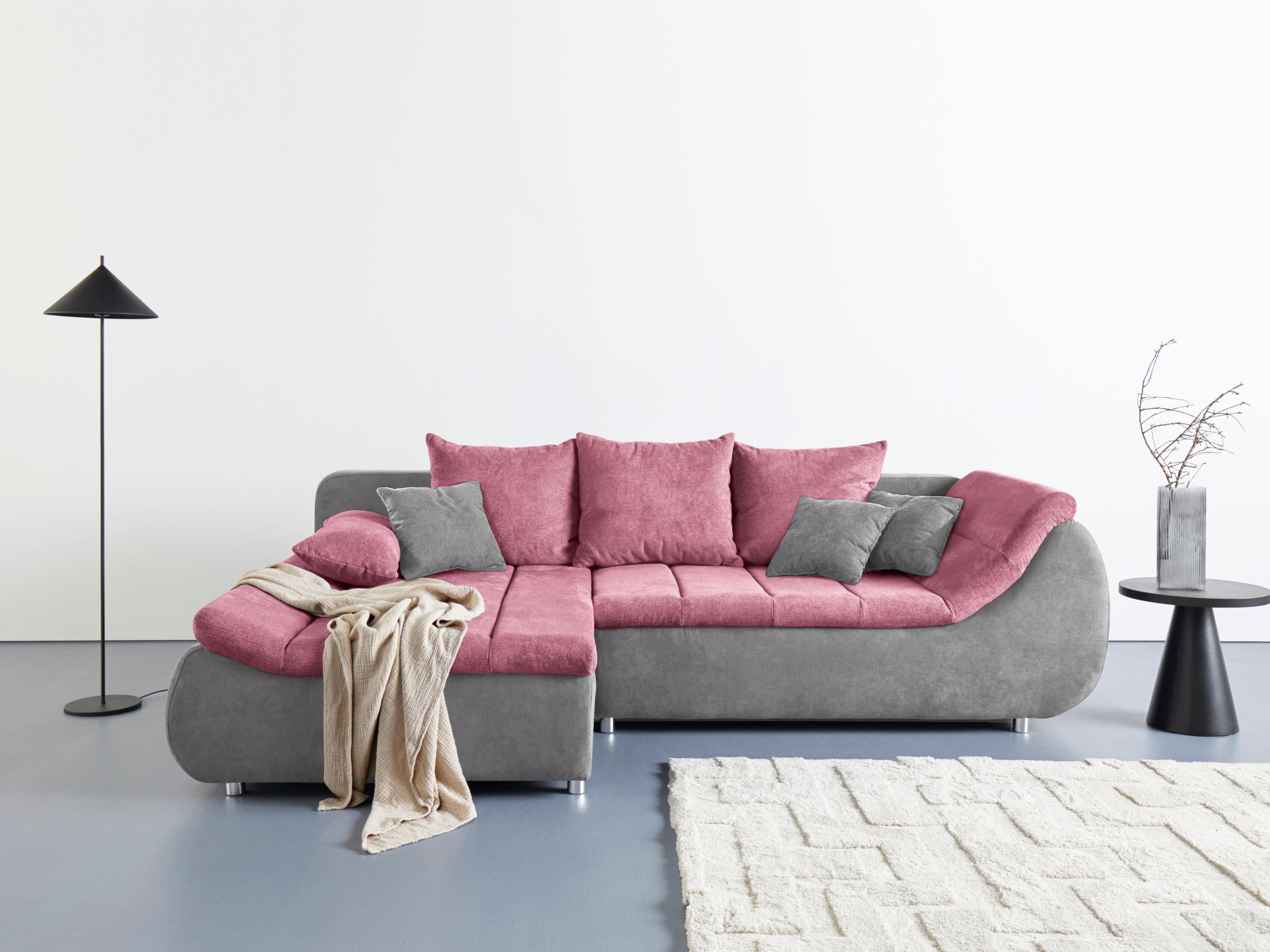 INOSIGN Ecksofa Imola L-Form: Multifunktionales Sofa mit Bettfunktion