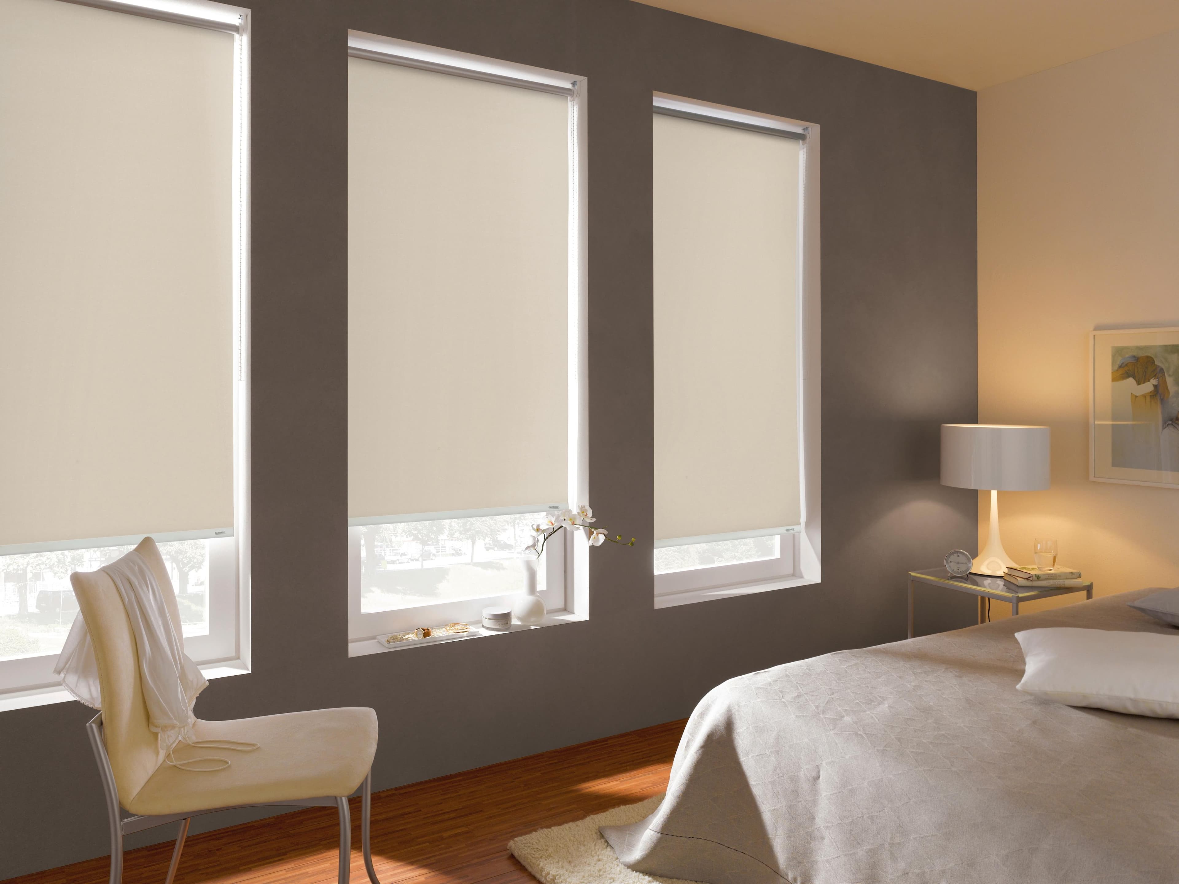 GARDINIA Seitenzugrollo Thermo energiesparend Beige Polyester