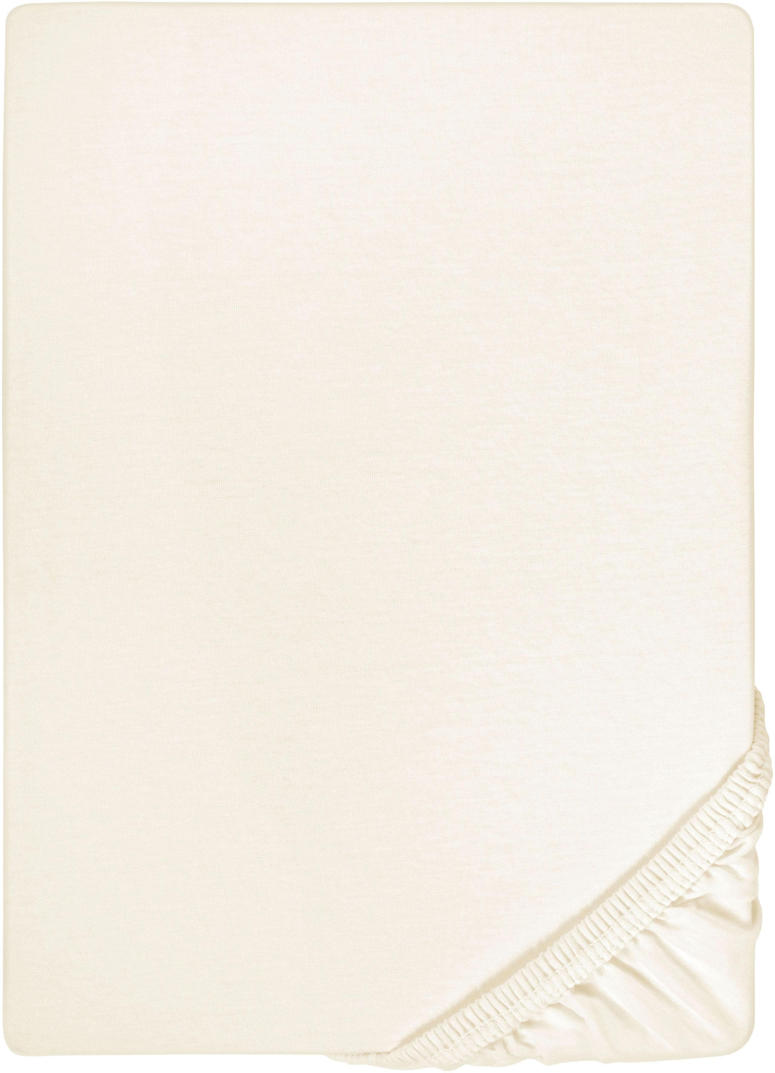 Biberna Spannbettlaken Marc Jersey Beige 100% Baumwolle