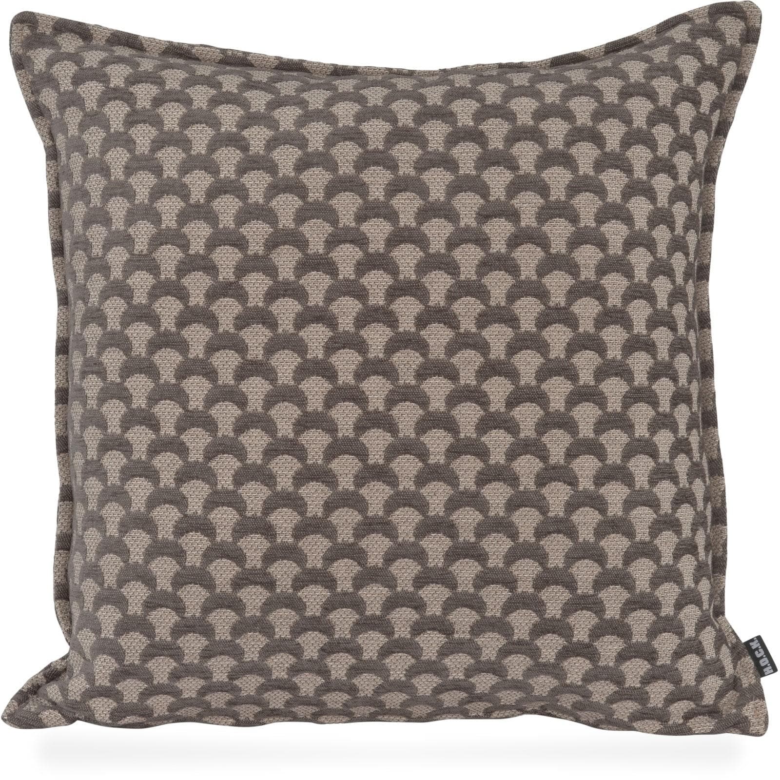 Dekokissen H.O.C.K. Amelie Grau Gemustert Polyester Polyacryl Baumwolle