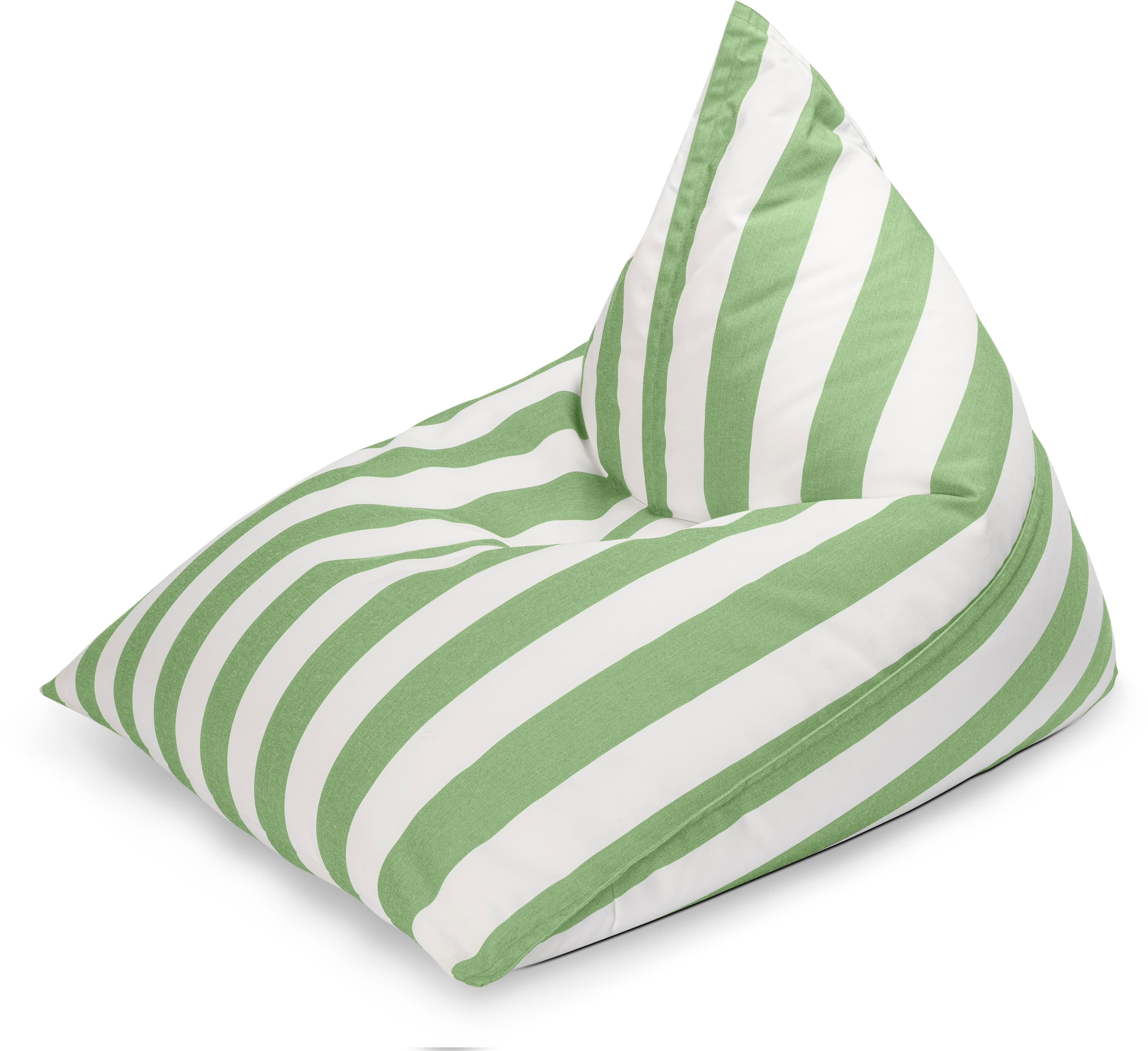 Sitzsack MAGMA HEIMTEX "SANTORIN Calypso" Grün-Weiß Polypropylen