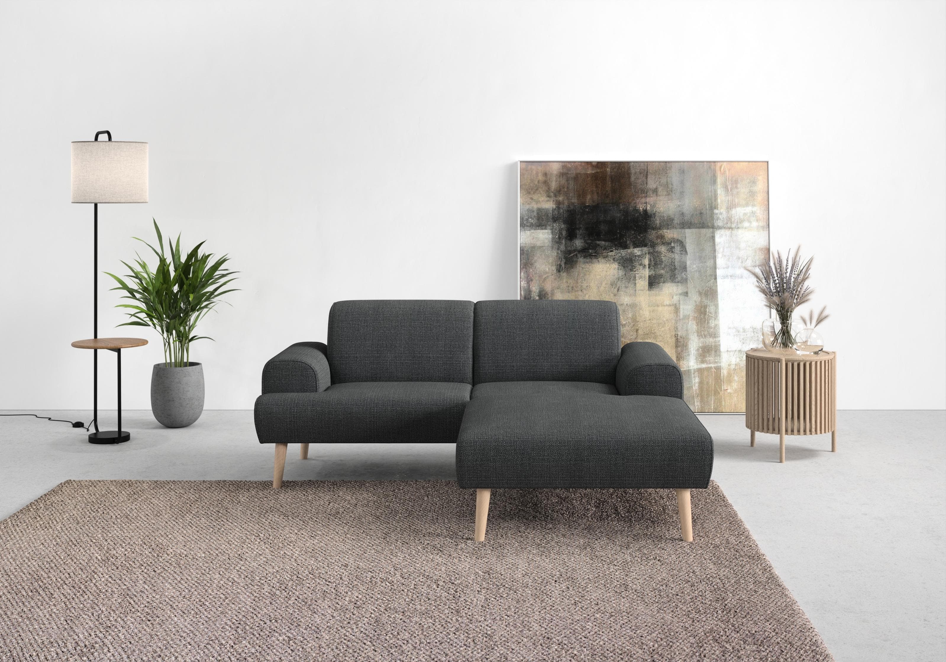 Home Affaire Ecksofa Swift Anthrazit Recamiere Rechts