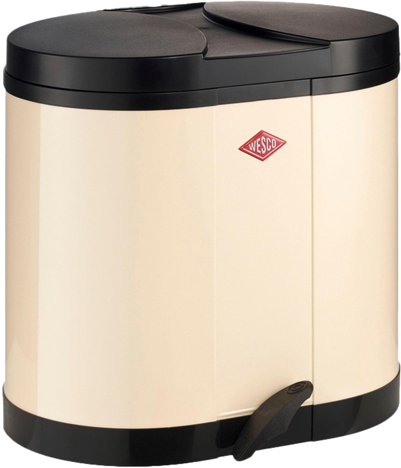 WESCO Biomülleimer Braun Stahlblech 2x15 Liter
