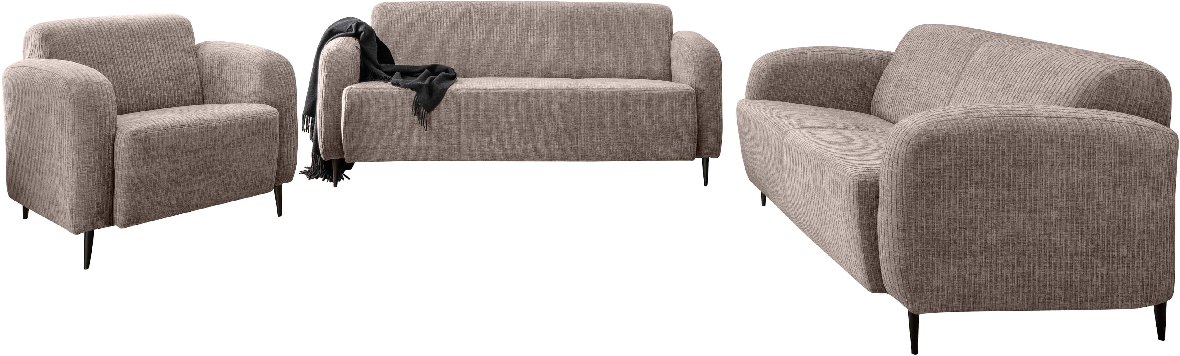 Elegant Marrone Polstergarnitur (3-teilig)