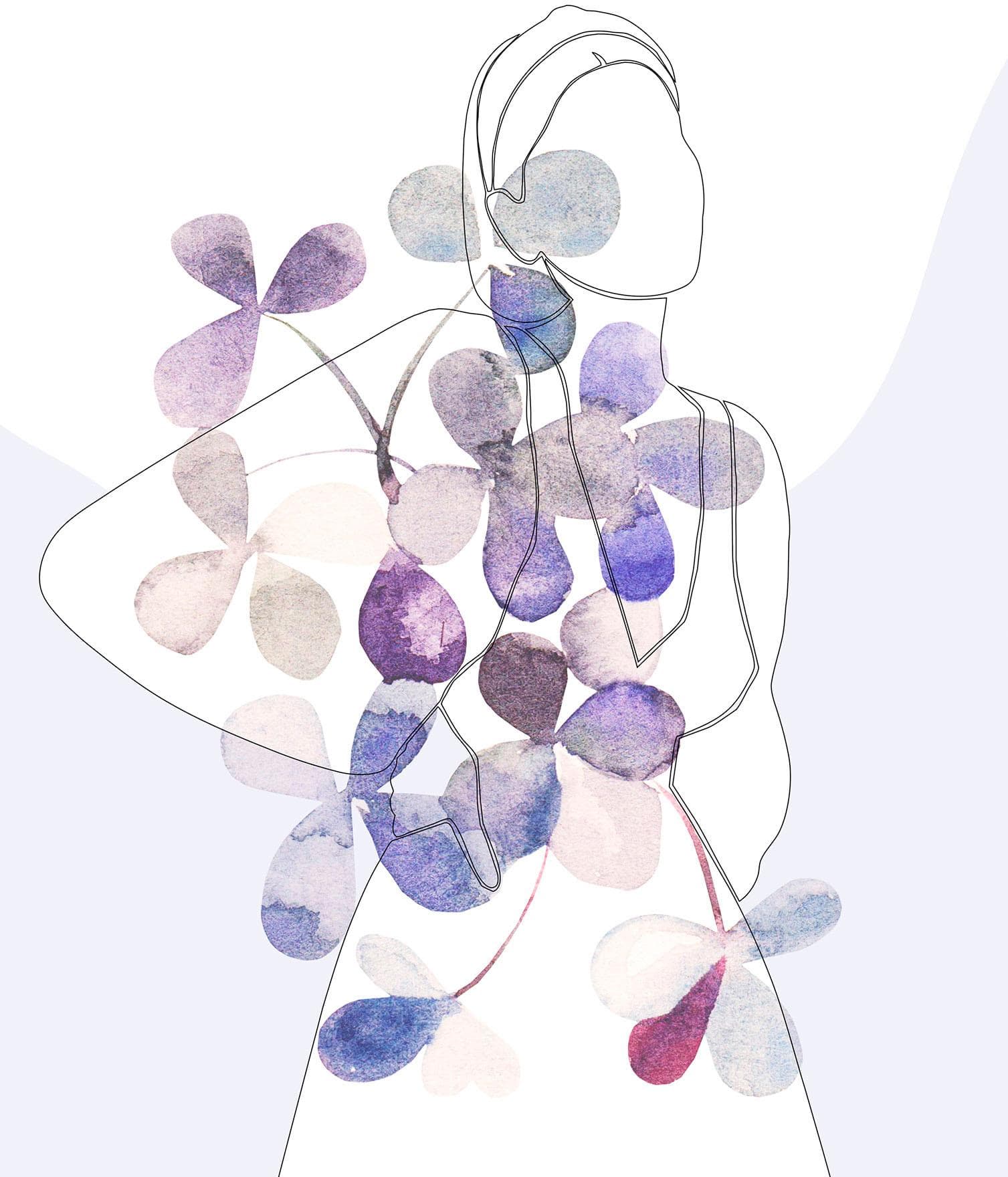 Komar Wandbild "Gardening Season" Blau Natur