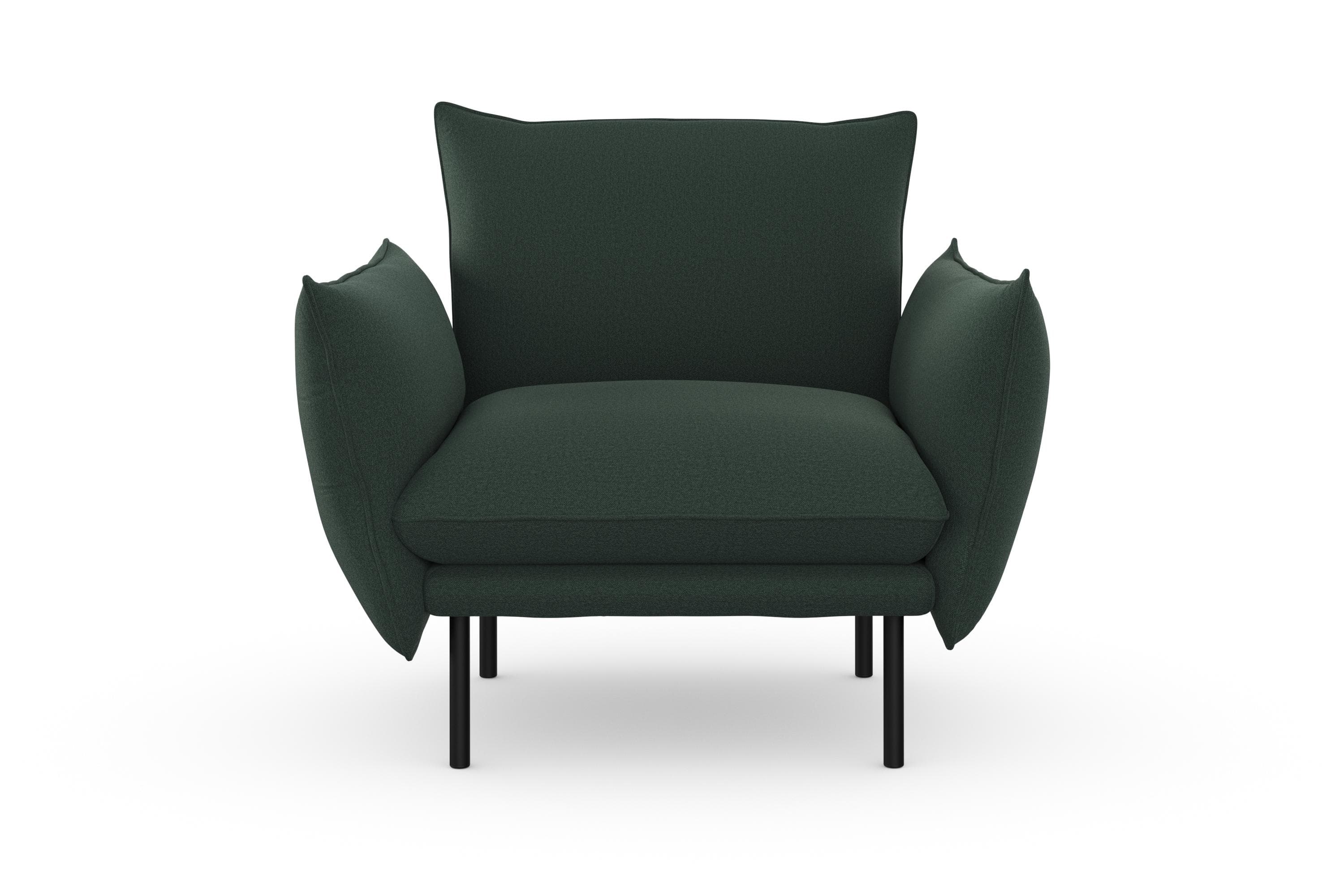 Cocktailsessel mit Kissenoptik und Keder