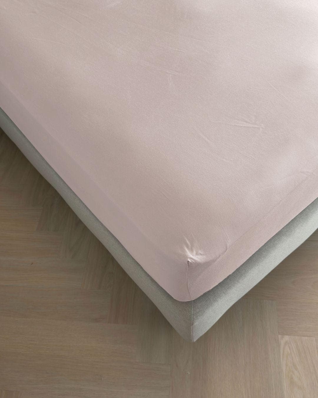 KAYORI Spannbettlaken Emma Grau 180x220cm Mako-Satin