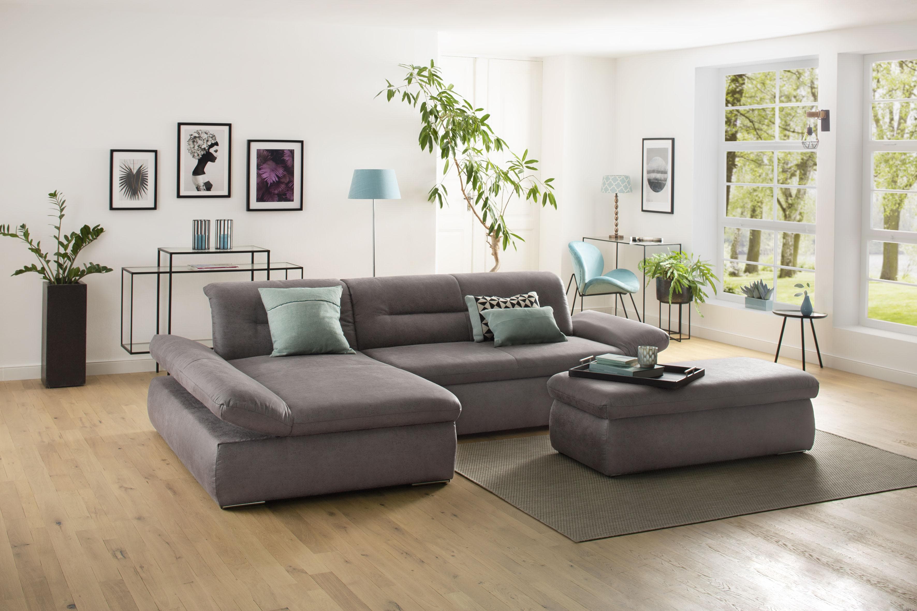 HOME AFFAIRE Polsterhocker Avesa Braun Microfaser mit Stauraum