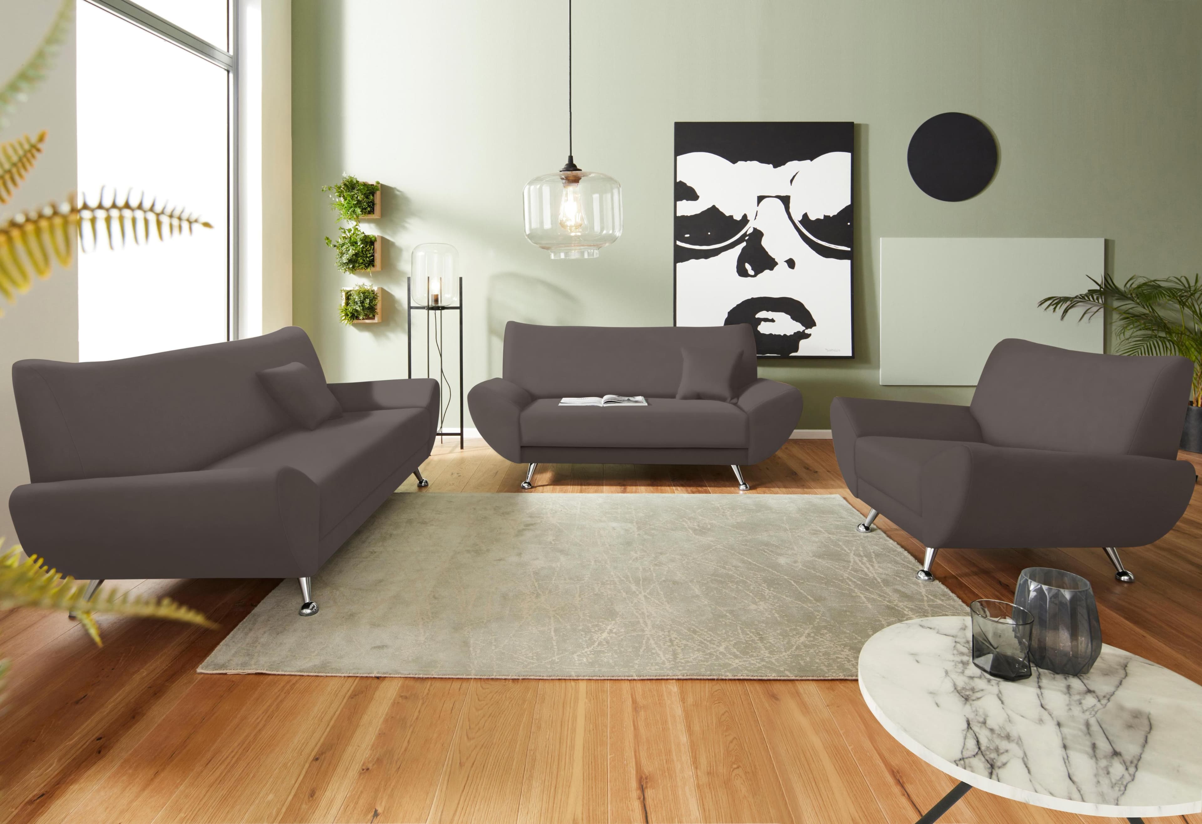 INOSIGN Polstergarnitur Saltare: Bequeme Sitzgruppe mit FSC-Holz und Wellenunterfederung