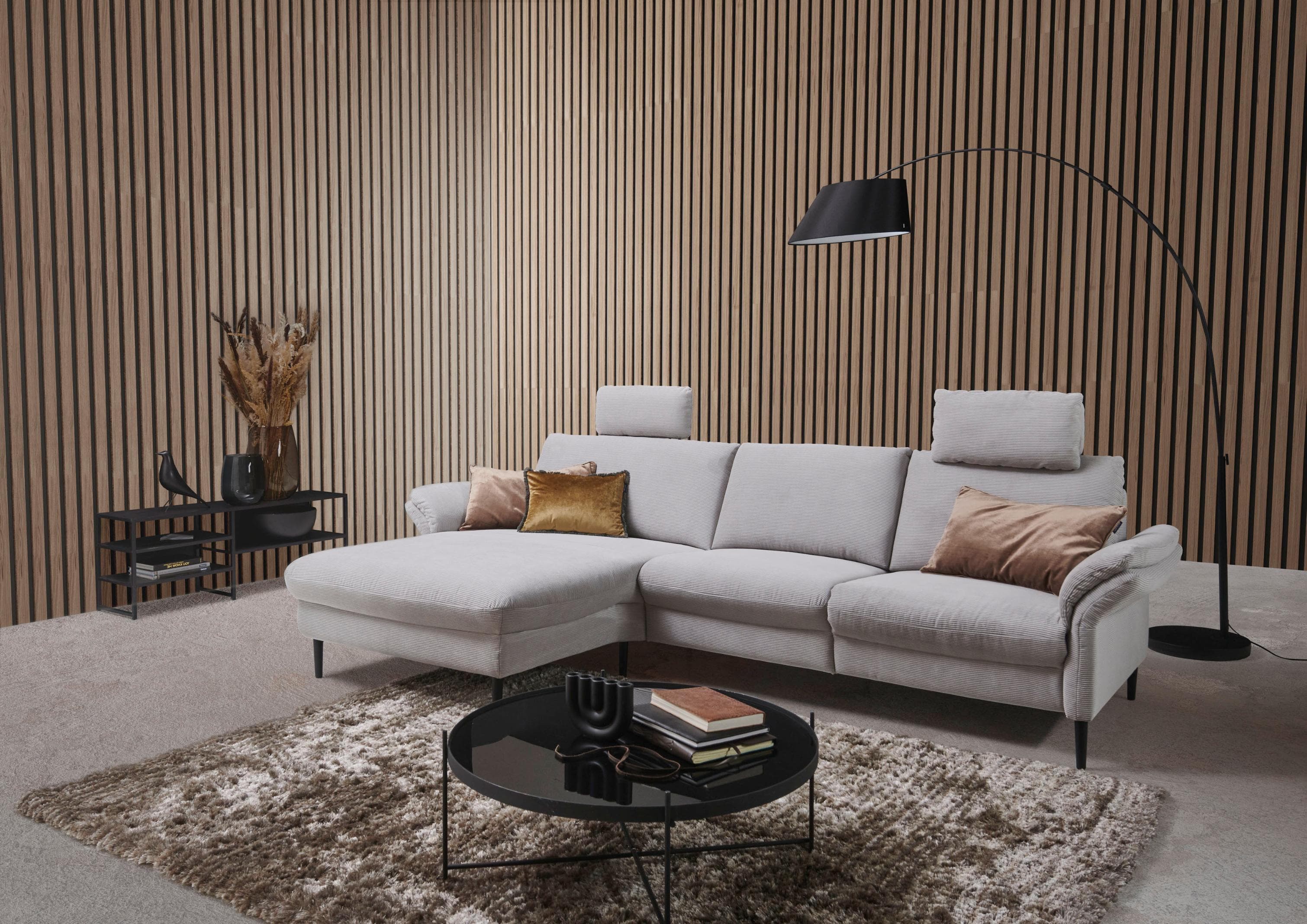 HOME AFFAIRE Ecksofa Sarsina L-Form Silber mit Relaxfunktion
