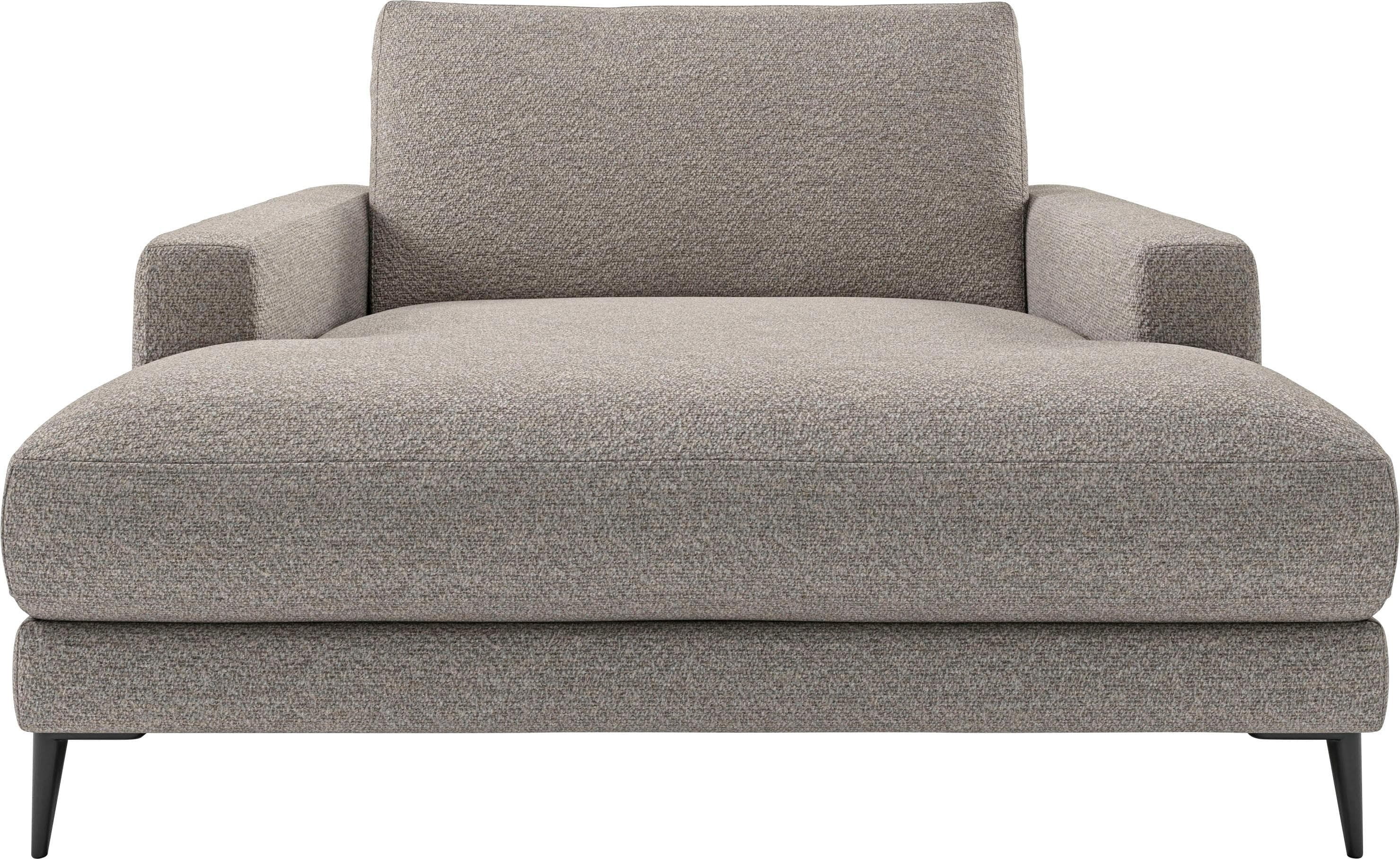 HOME AFFAIRE Chaiselongue Downtown Beige Bouclé