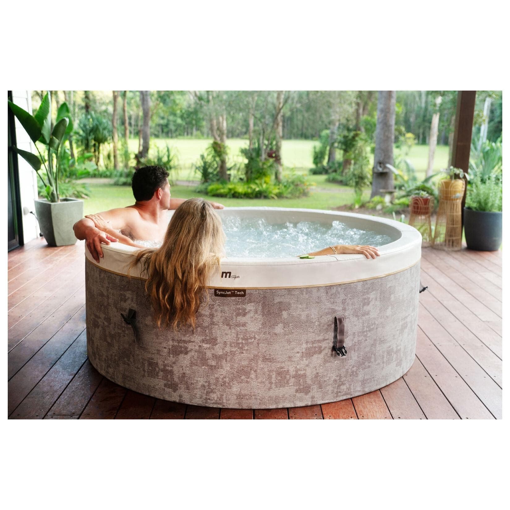 MSpa Whirlpool COCOON ECO 2026 inkl. App + Hydromassagedüsen, 130 Luftdüsen, UVC