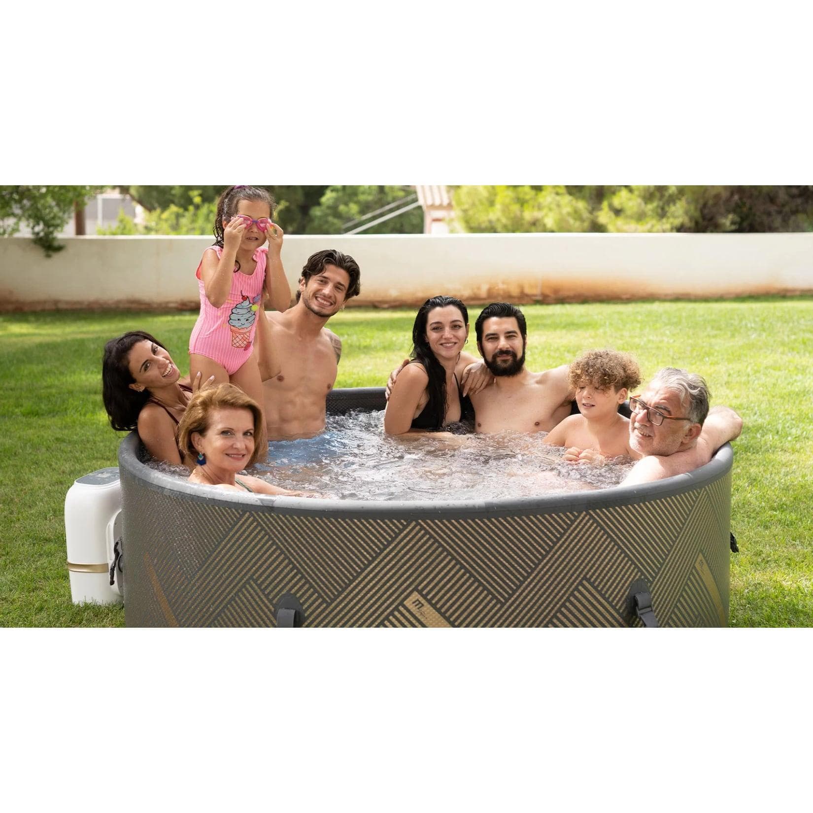 MSpa Whirlpool MONO ECO 2025 für 8 Personen XXL inkl. UVC / 144 Luftdüsen Outdoor Pool aufblasbar