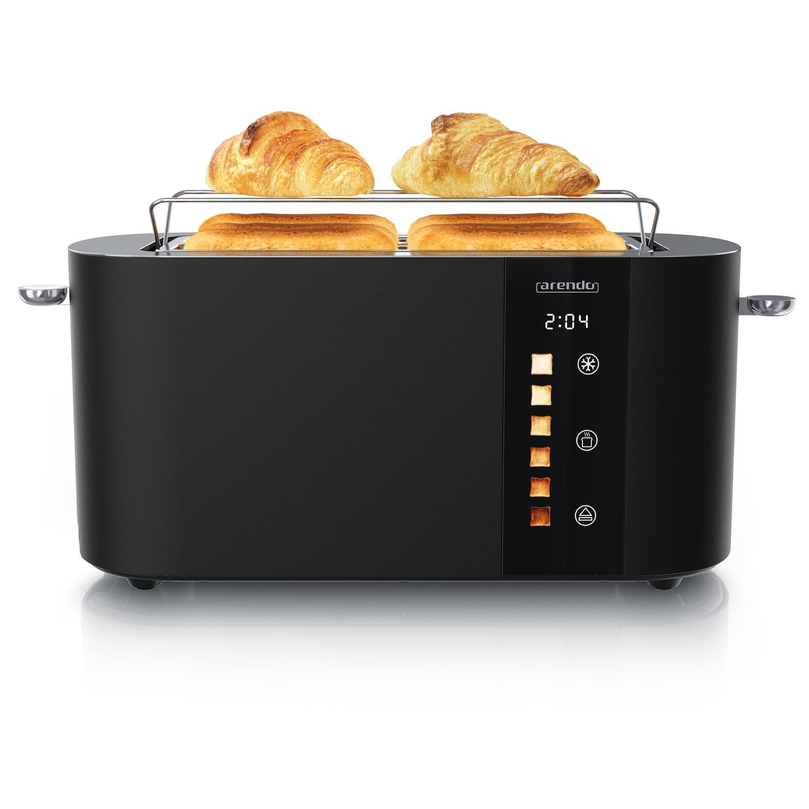 Arendo Toaster Edelstahl Langschlitz Touch Display