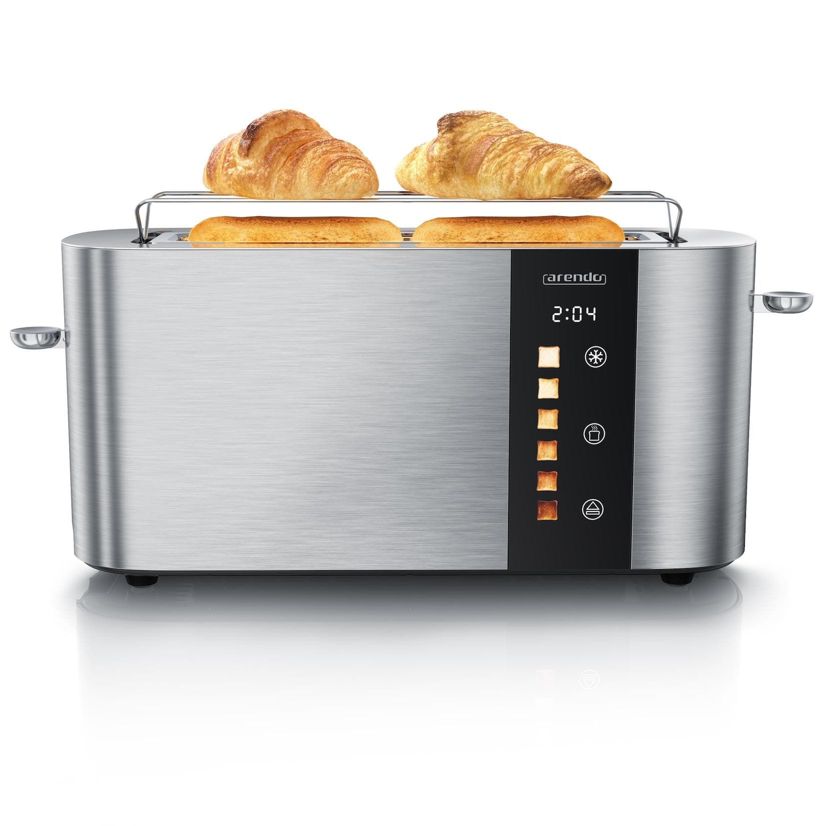 Arendo Toaster Edelstahl Langschlitz Touch Display