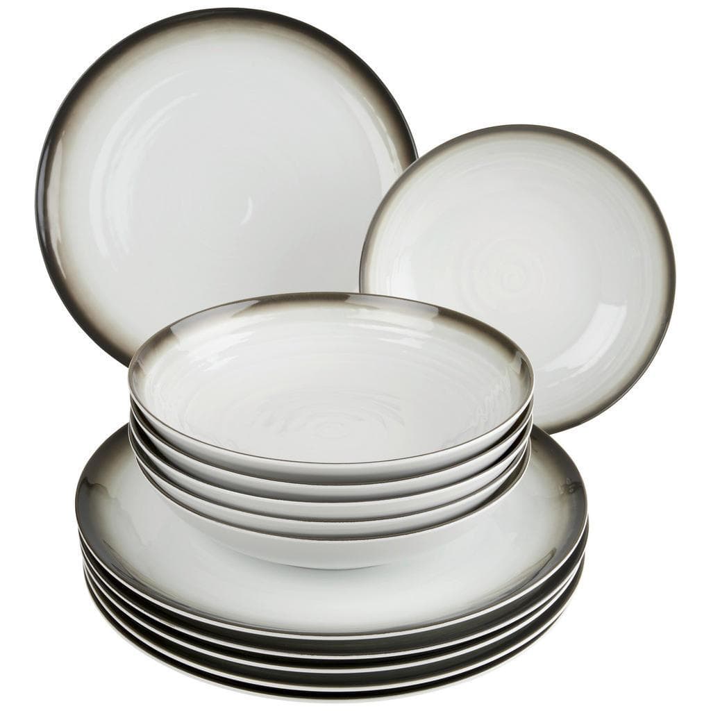 Seltmann Weiden Tafelservice Terra Braun Beige Keramik 12-teilig