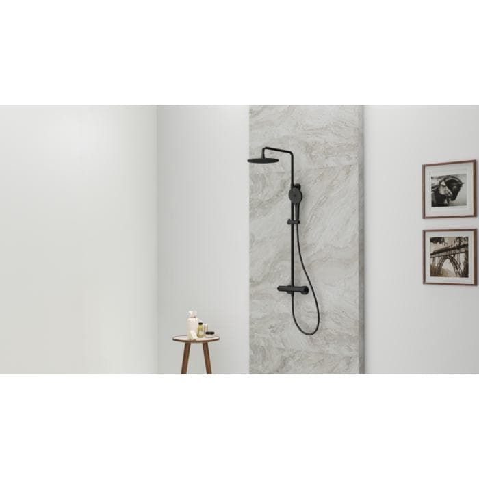Bravat ShowerSystem Thermostat-Duschsystem 3591779 Schwarz Matt