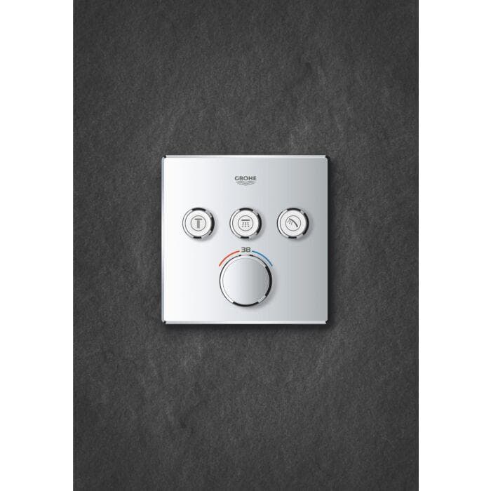 Grohe Fertigset Grohtherm Smartcontrol UP-THM, 3 Absperrventile, eckig, chrom