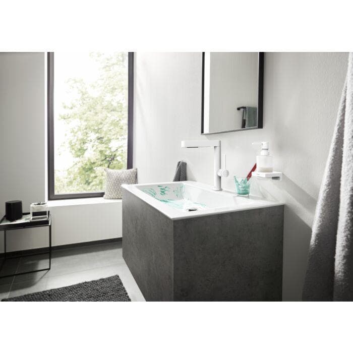 Hansgrohe Finoris 160 3-Loch-Waschtischarmatur 76034700 Push-Open Ablaufgarnitur Mattweiß