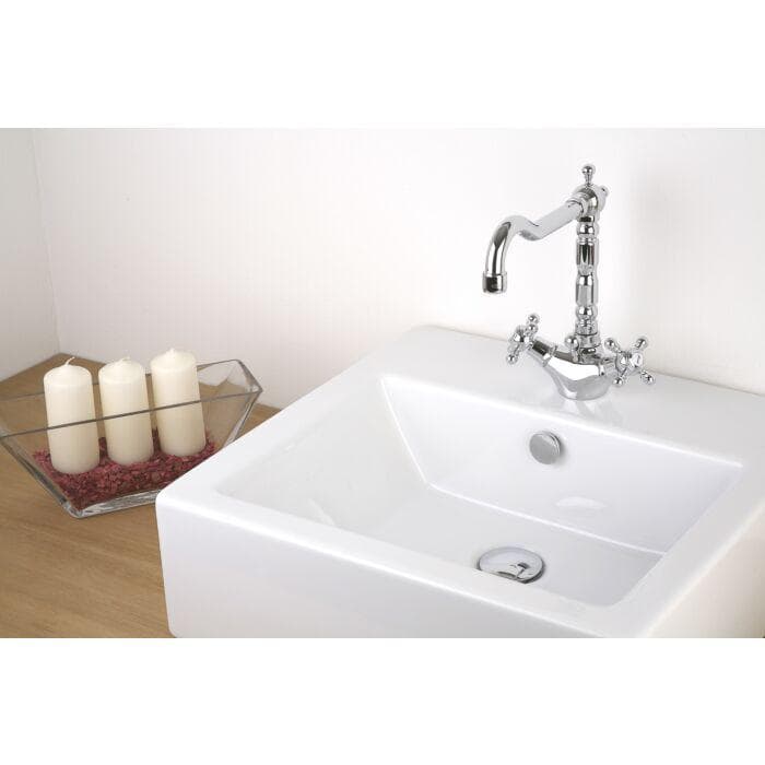 Herzbach Anais Wannenarmatur Chrom Aufputz mit Duschgarnitur