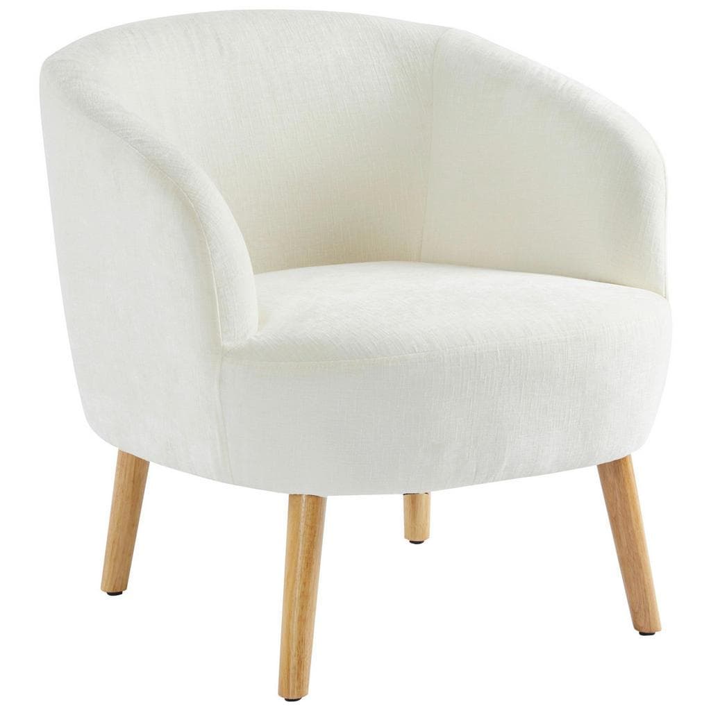Mid.you Cocktailsessel Creme Ecru Holz Textil