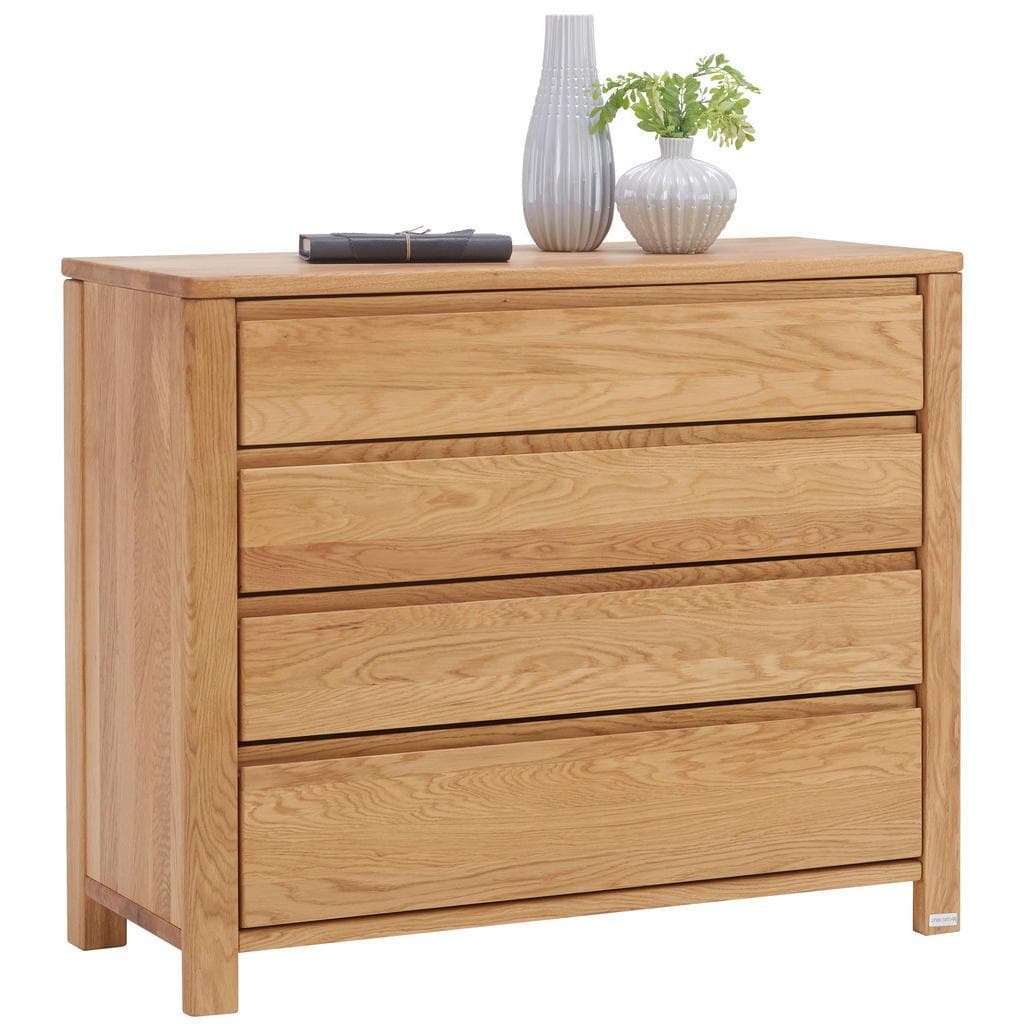 Linea Natura Kommode Wildeiche Massiv 4 Schubladen