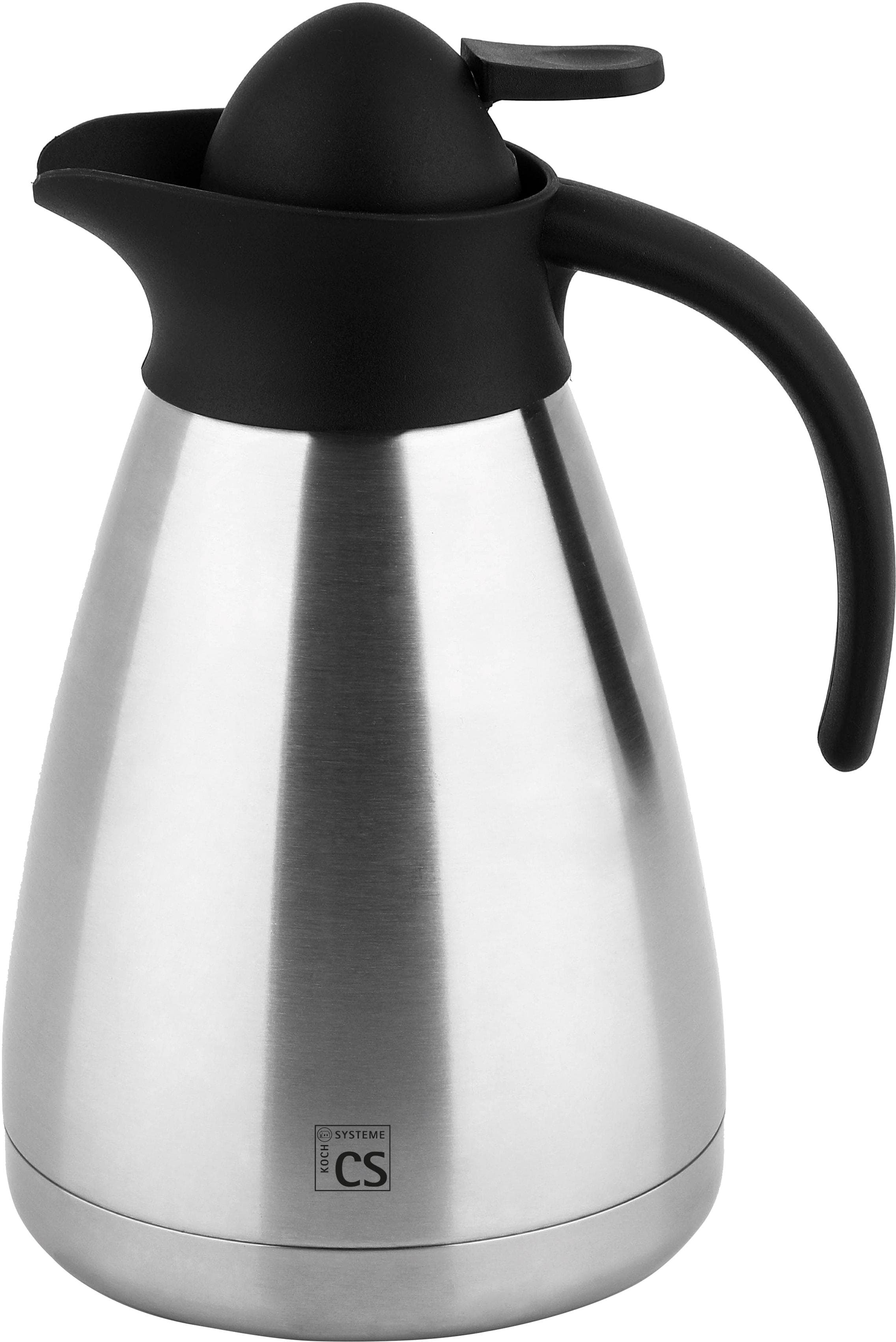 Isolierkanne Cottbus 1 Liter Edelstahl Carl Schmidt Sohn Schwarz/Silber