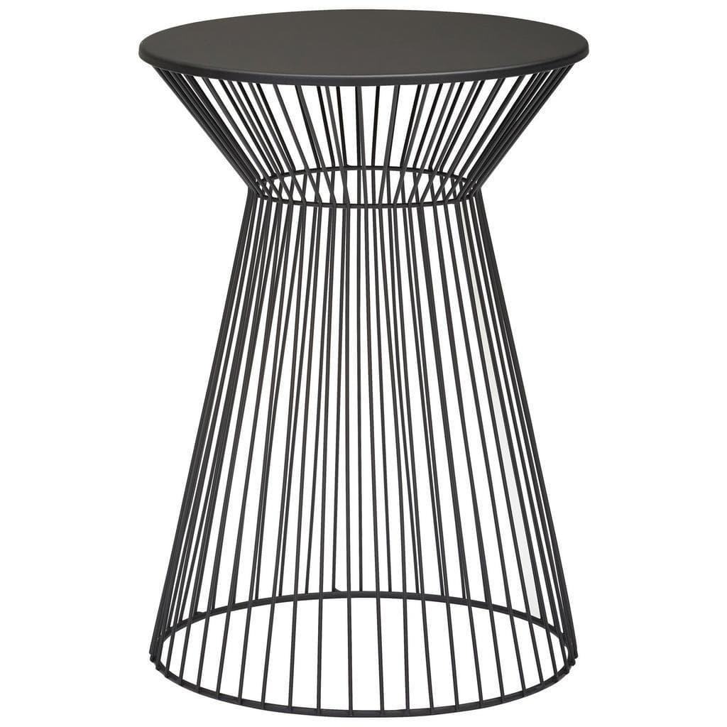 Landscape Beistelltisch Schwarz Metall Rundrohr