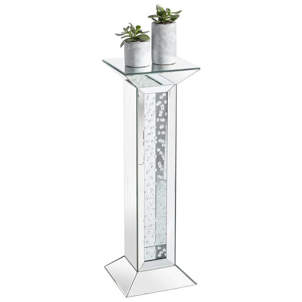 Xora Dekosäule Silber Glas Holzwerkstoff Wohnzimmer