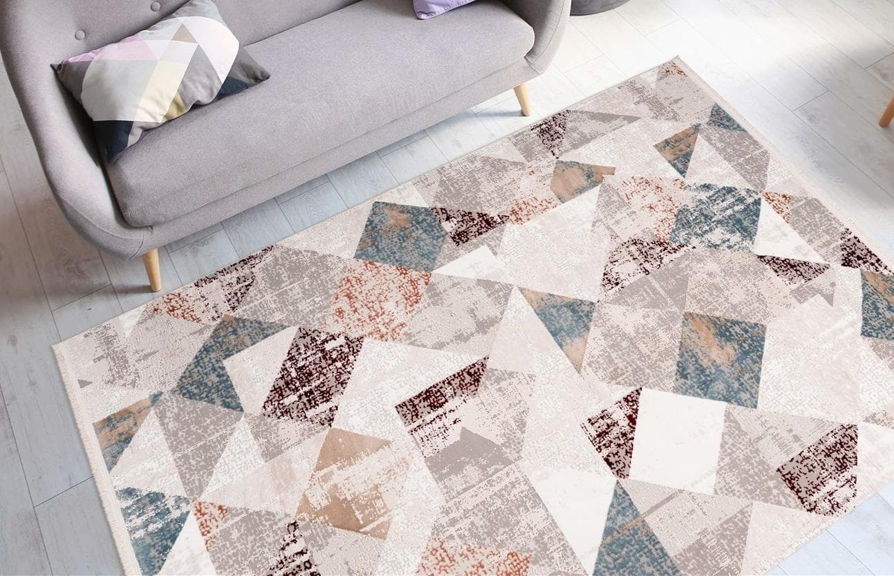 ME GUSTA Teppich Akropolis 225 Vintage-Look Grau/Rosa Polyester