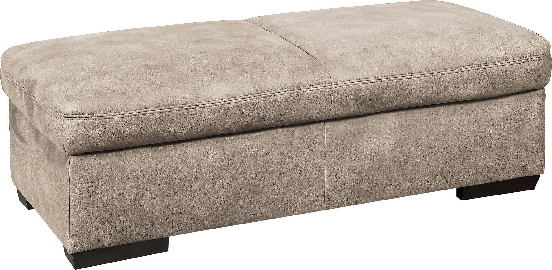 EXXPO Salerno Polsterhocker Beige Luxus-Microfaser