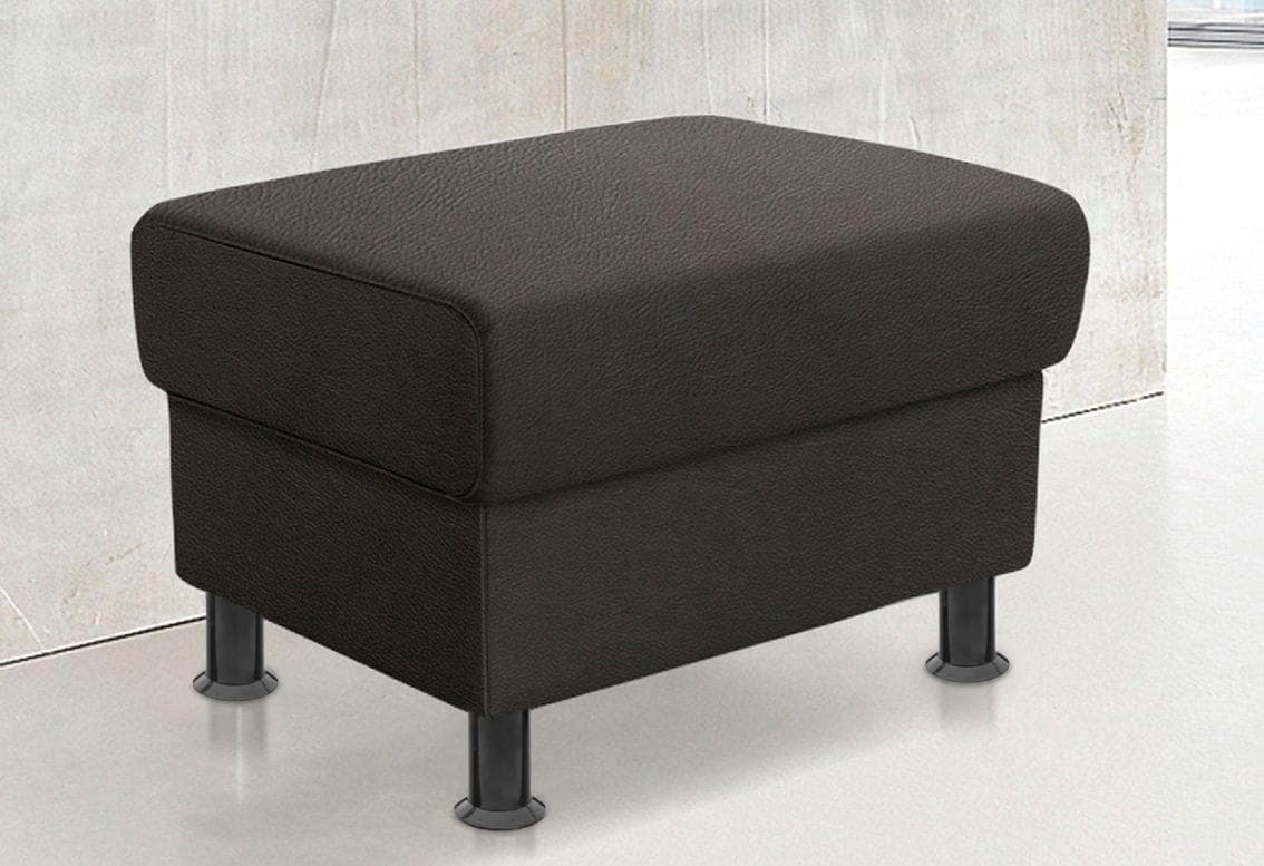 TRENDMANUFAKTUR Polsterhocker Rondo Braun Schwarz