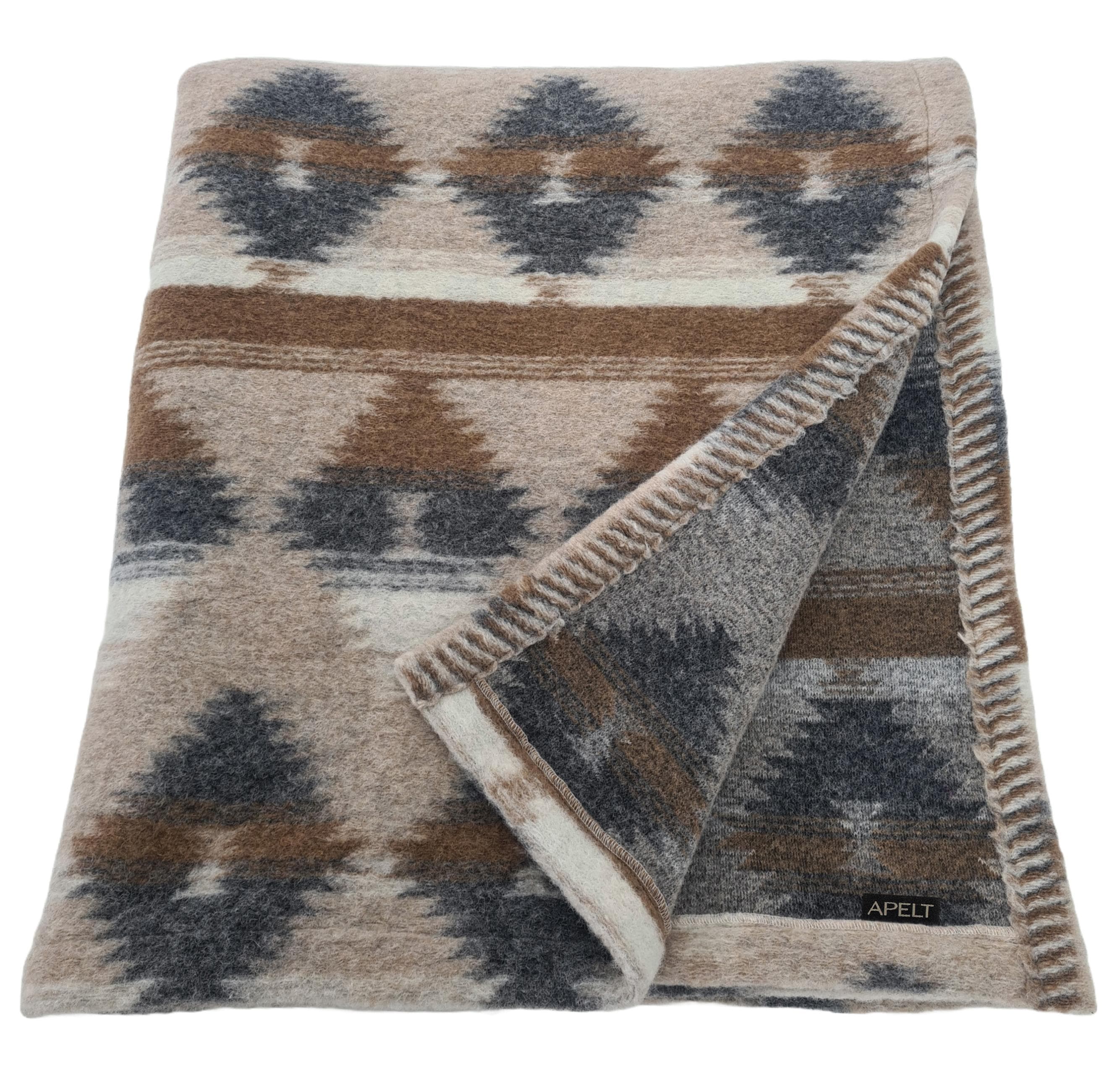 Plaid APELT Sierra 140X180 Braun Jacquard-Muster