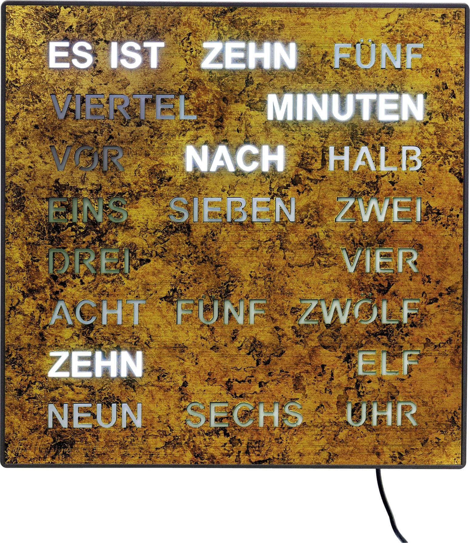 Tischuhr AMS T1234 Schwarz Quarz Uhr